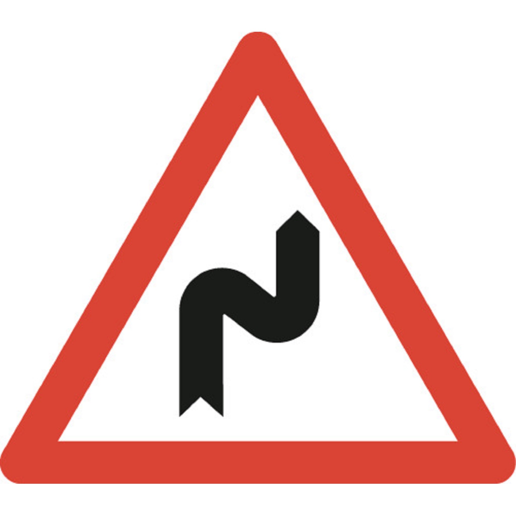 Doppelkurve nach rechts beginnend 1.03 Gefahrenschilder | R1, R2, R3 | SSV