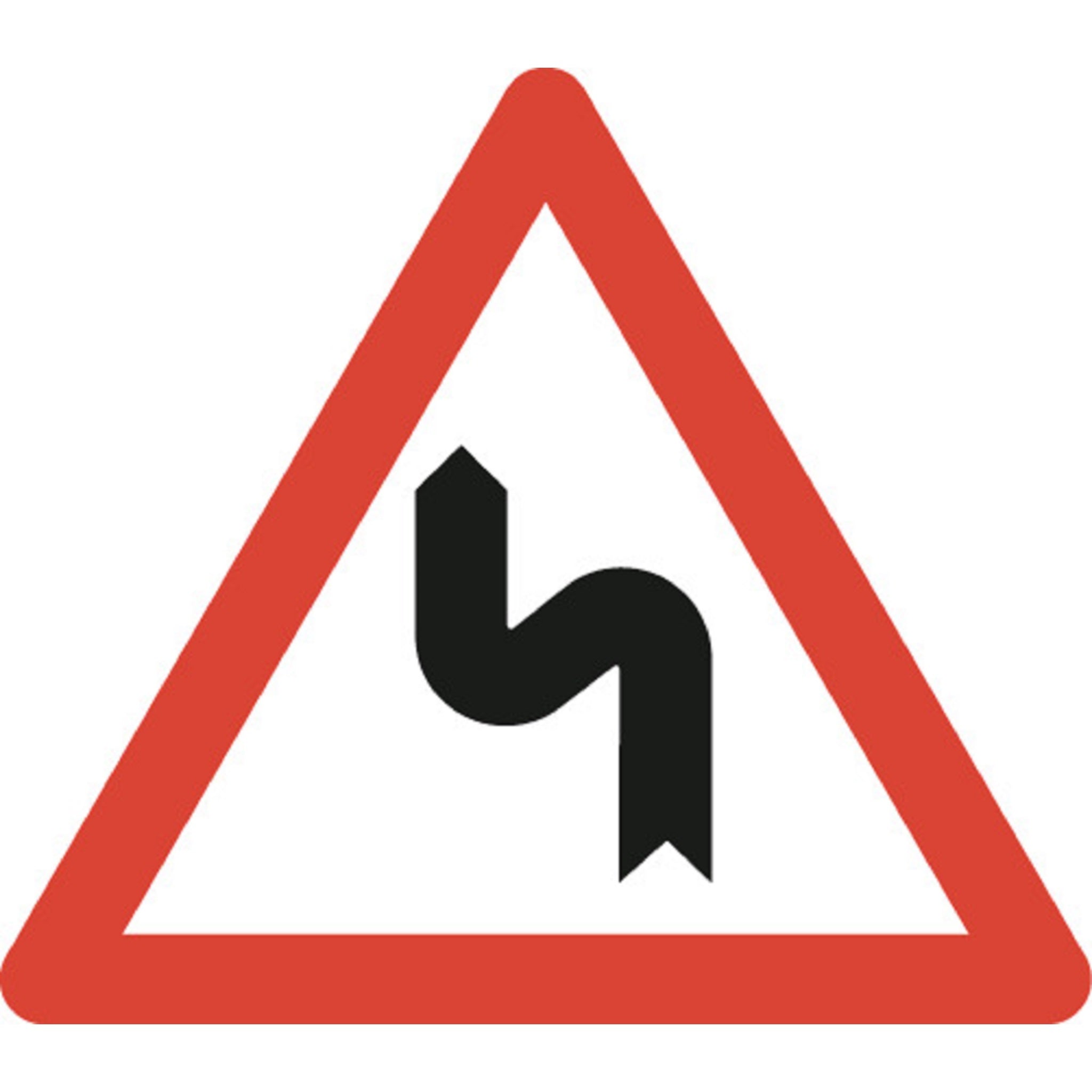 Doppelkurve nach links beginnend 1.04 Gefahrenschilder | R1, R2, R3 | SSV