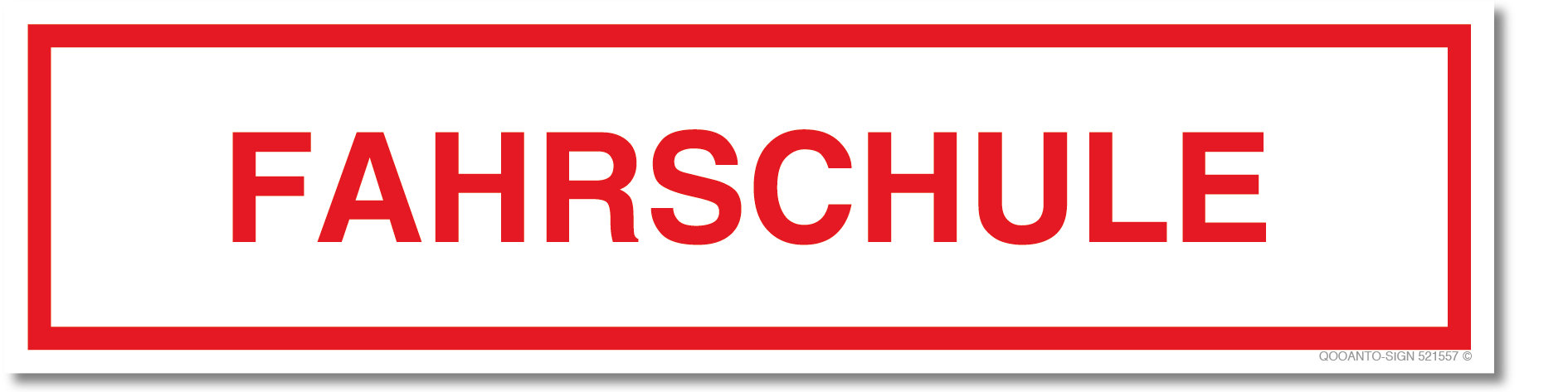 Fahrschule, Hinweisaufkleber, aus Selbstklebefolie, mit UV-Schutz