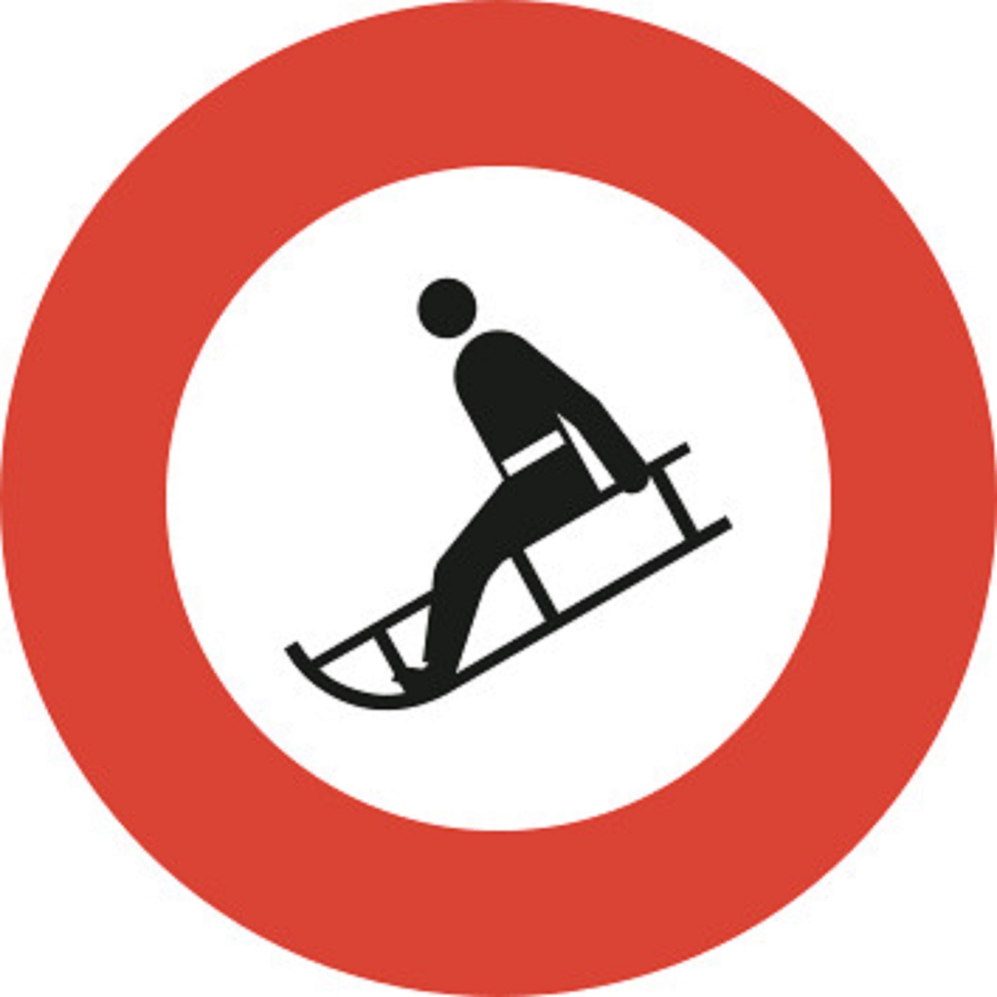 Schlitteln verboten 2.15.2 Vorschriftssignale | R1, R2, R3 | SSV