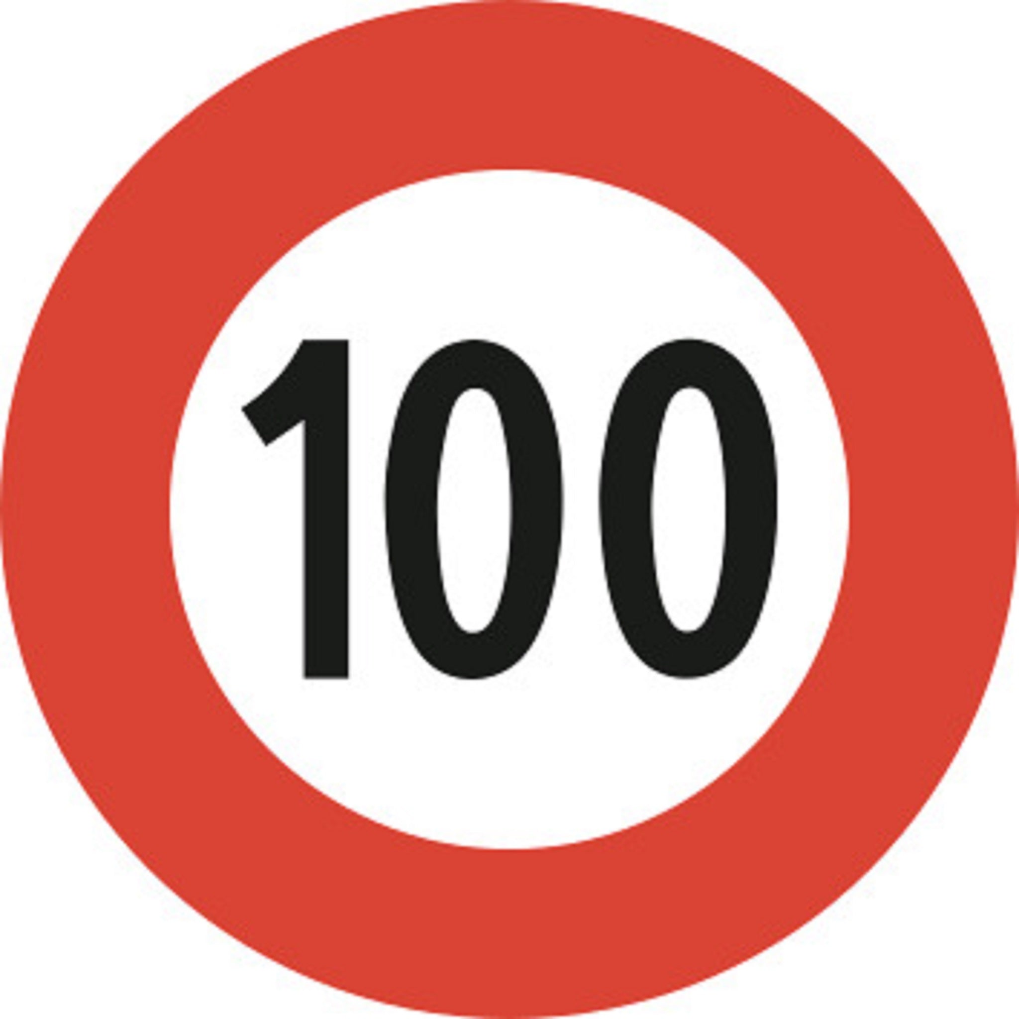 100 km/h Höchstgeschwindigkeit 2.30 Vorschriftssignale | R1, R2, R3 | SSV