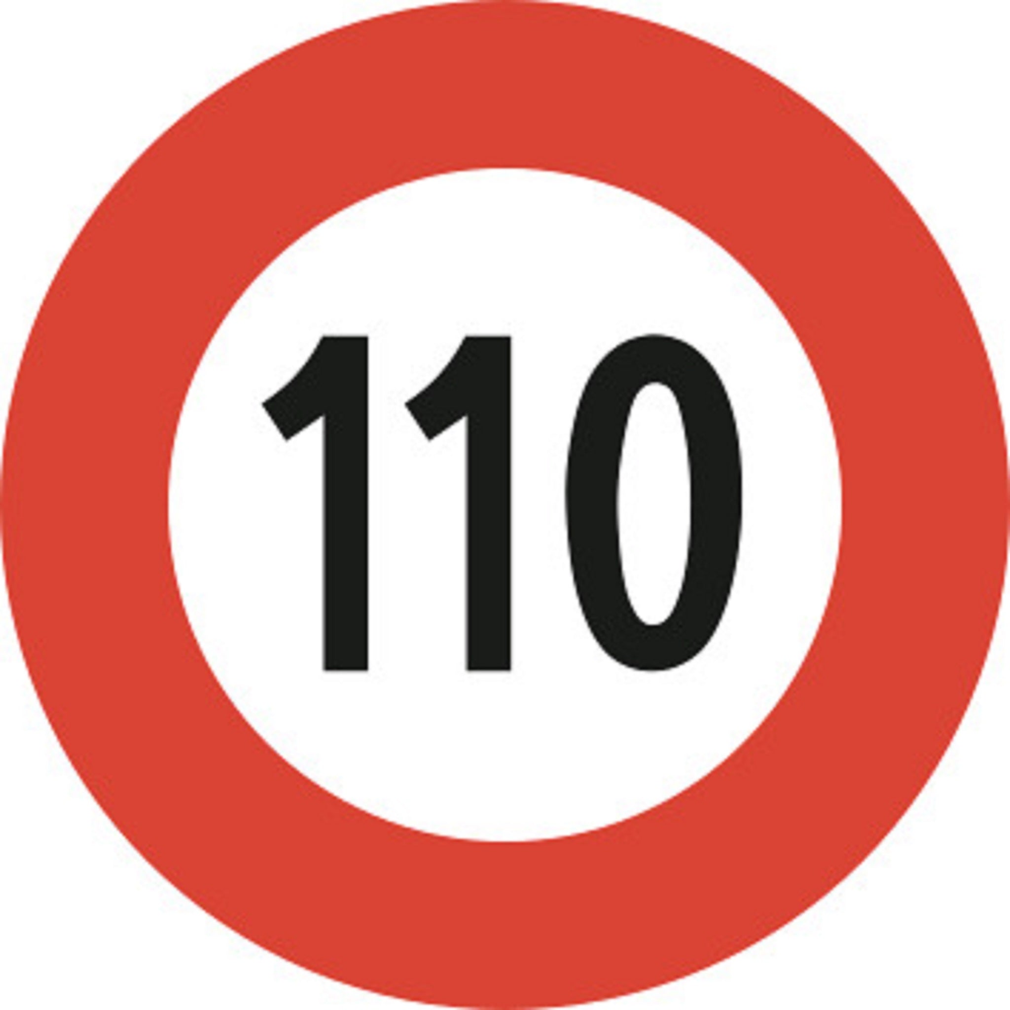 110 km/h Höchstgeschwindigkeit 2.30 Vorschriftssignale | R1, R2, R3 | SSV