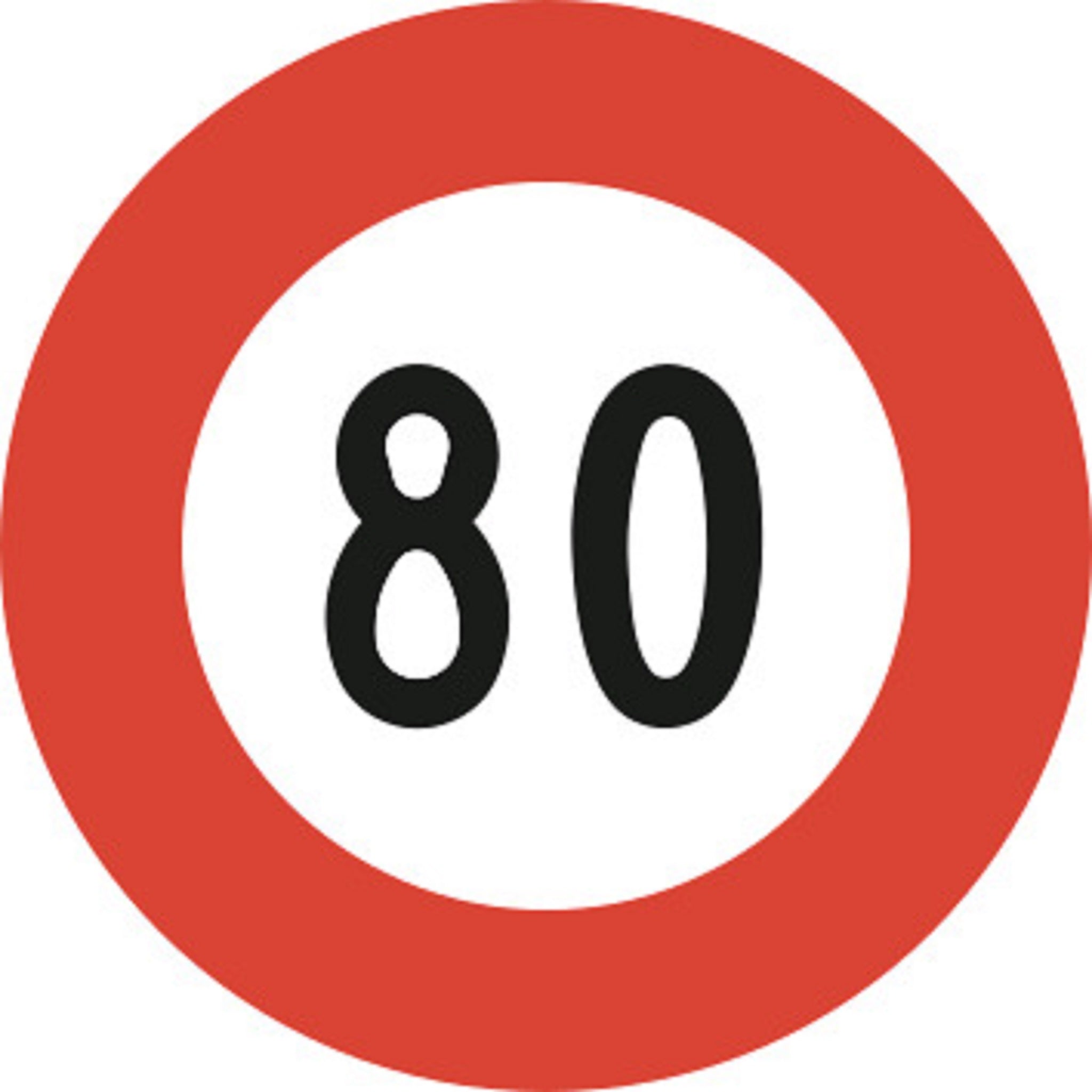 80 km/h Höchstgeschwindigkeit 2.30 Vorschriftssignale | R1, R2, R3 | SSV