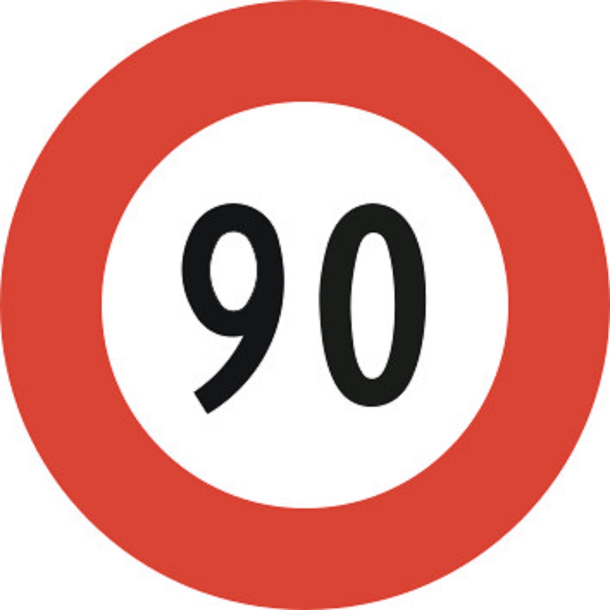 90 km/h Höchstgeschwindigkeit 2.30 Vorschriftssignale | R1, R2, R3 | SSV