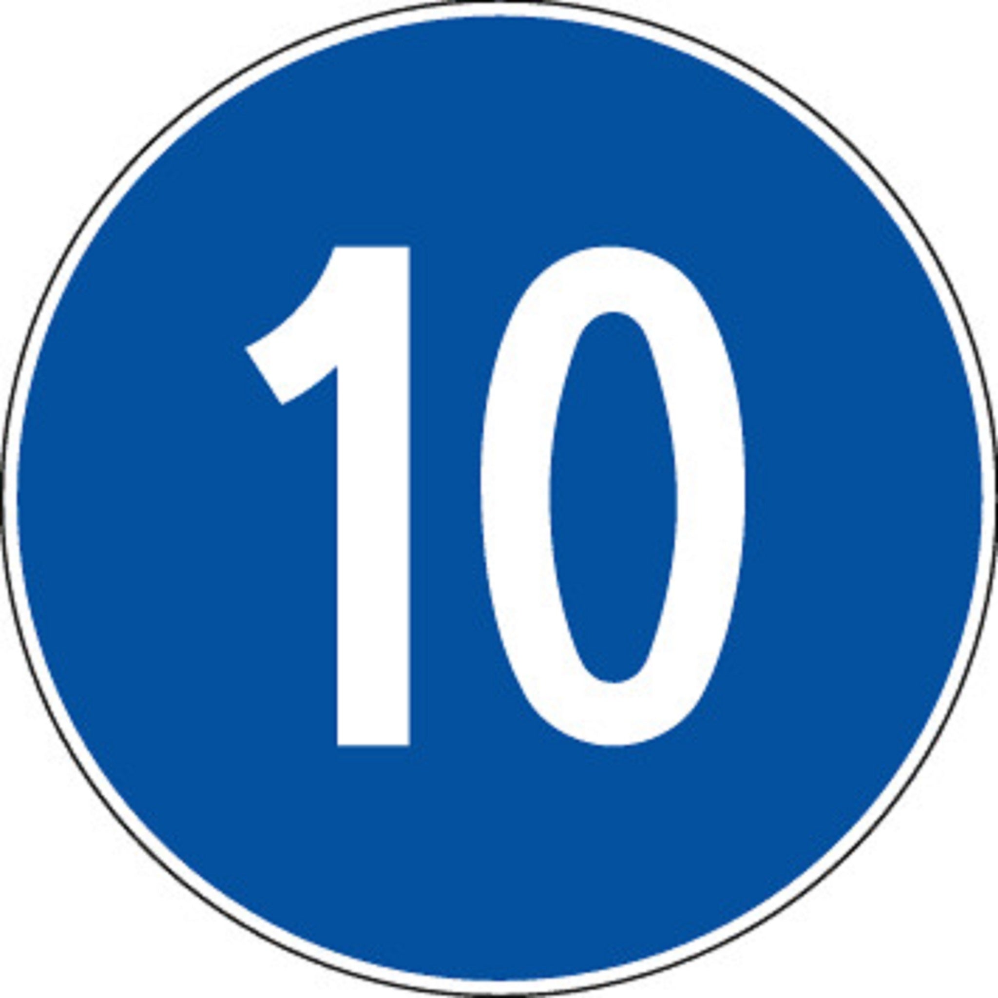 10 km/h Mindestgeschwidigkeit 30 2.31 Vorschriftssignale | R1, R2, R3 | SSV