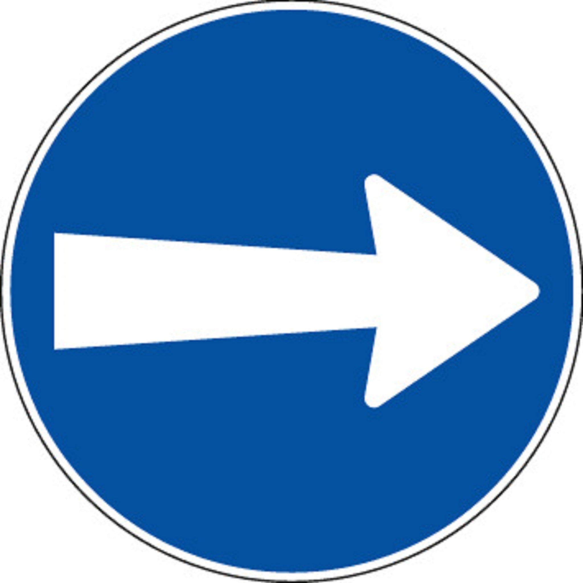 Fahrtichtung rechts 2.32 Vorschriftssignale | R1, R2, R3 | SSV