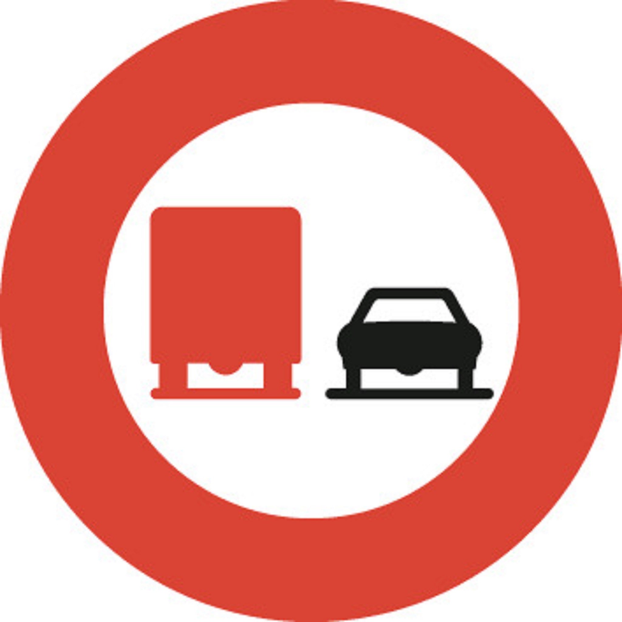 Überholen für Lastwagen verboten 2.45 Vorschriftssignale | R1, R2, R3 | SSV