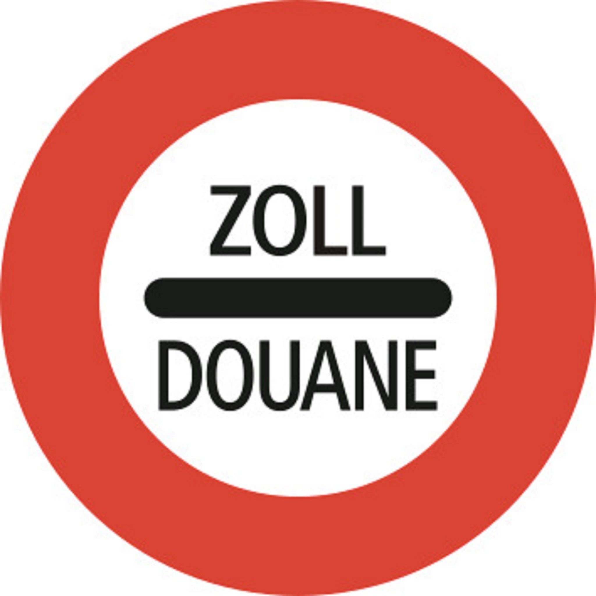 Zollhaltestelle 2.51 Vorschriftssignale | R1, R2, R3 | SSV