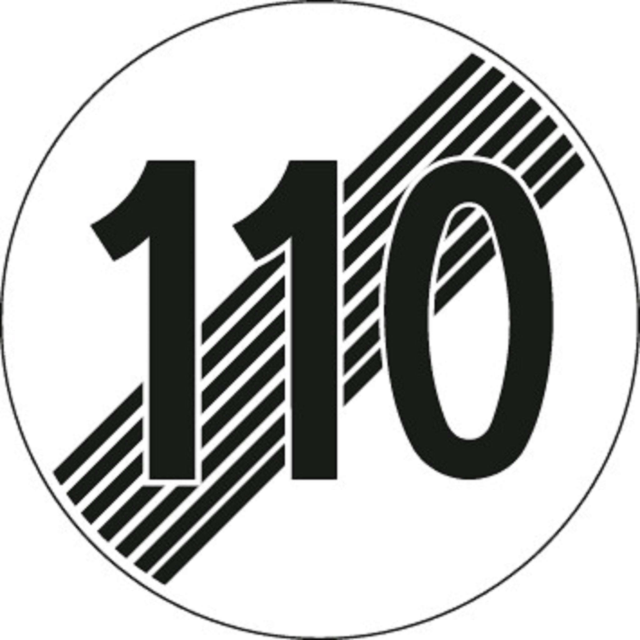 110 km/h Ende der Hochstgeschwindigkeit 2.53 Vorschriftssignale | R1, R2, R3 | SSV