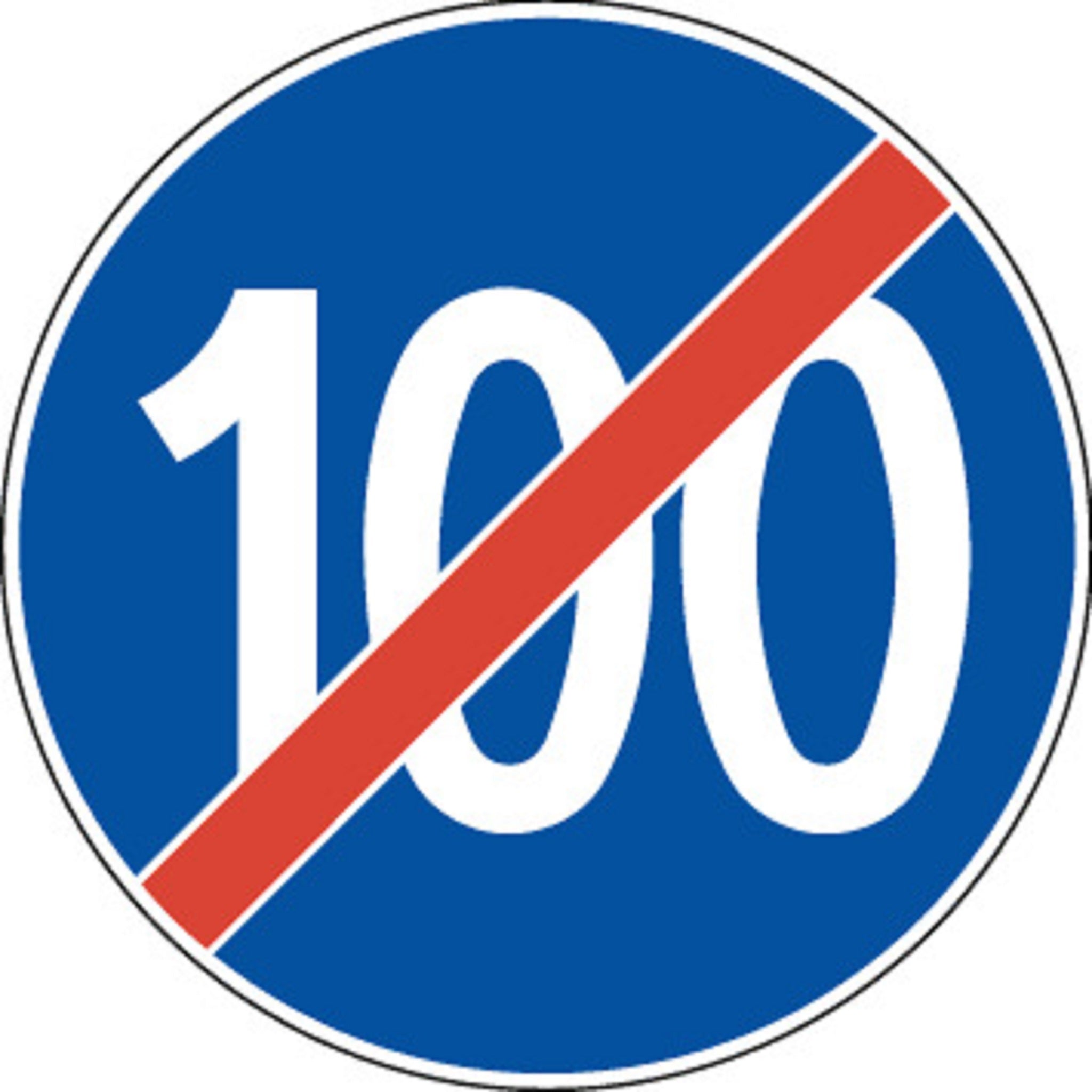 100 km/h Ende der Mindestgeschwindigkeit 2.54 Vorschriftssignale | R1, R2, R3 | SSV