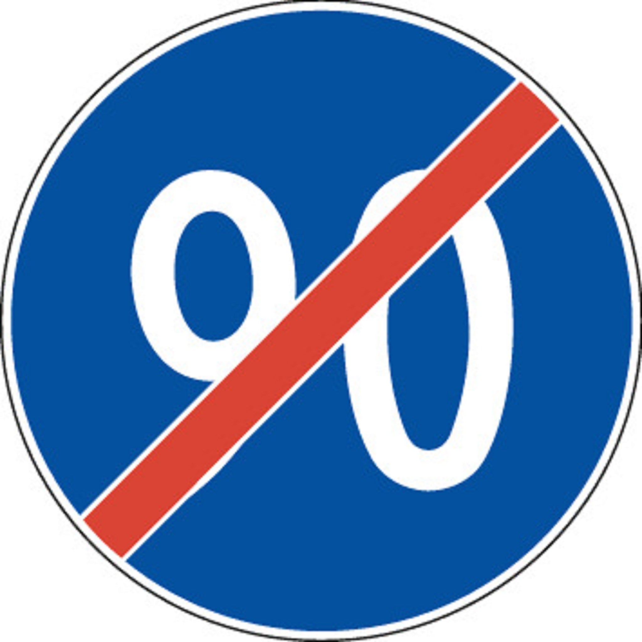 90 km/h Ende der Mindestgeschwindigkeit 2.54 Vorschriftssignale | R1, R2, R3 | SSV