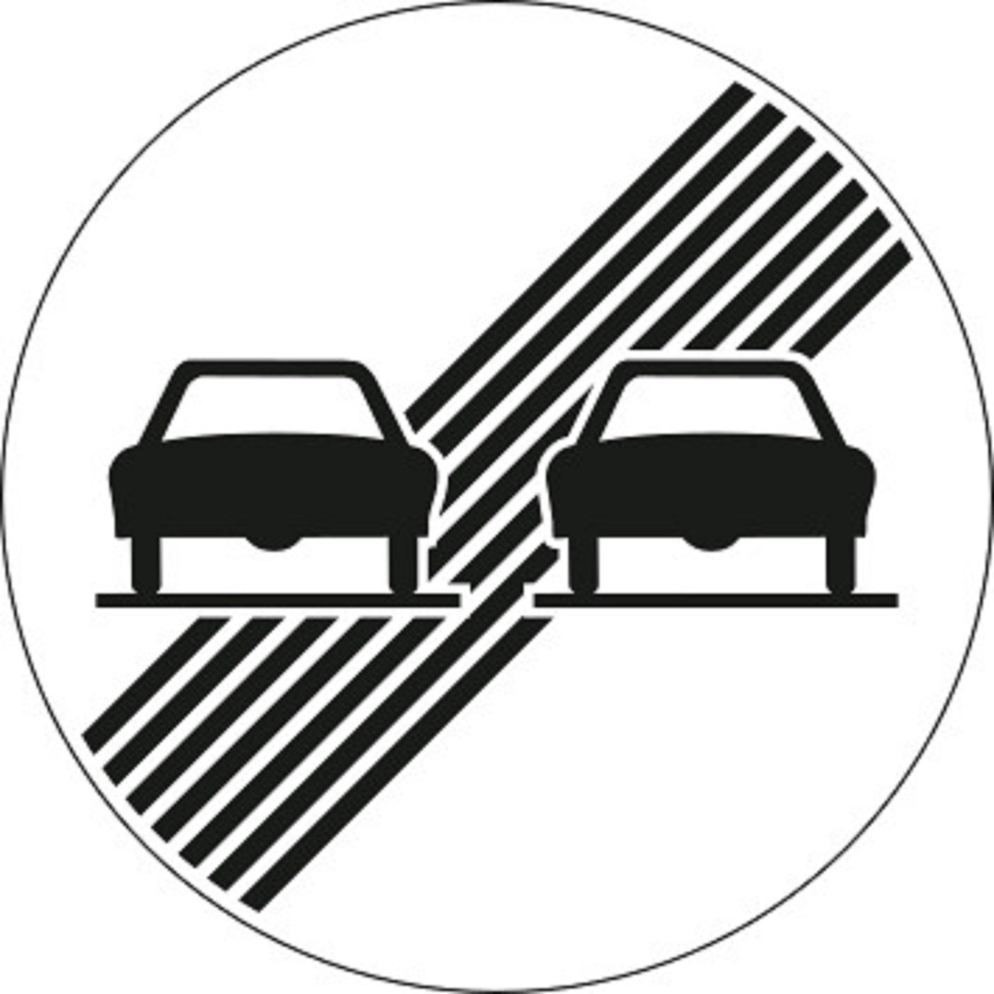 Ende des Überholverbotes 2.55 Vorschriftssignale | R1, R2, R3 | SSV