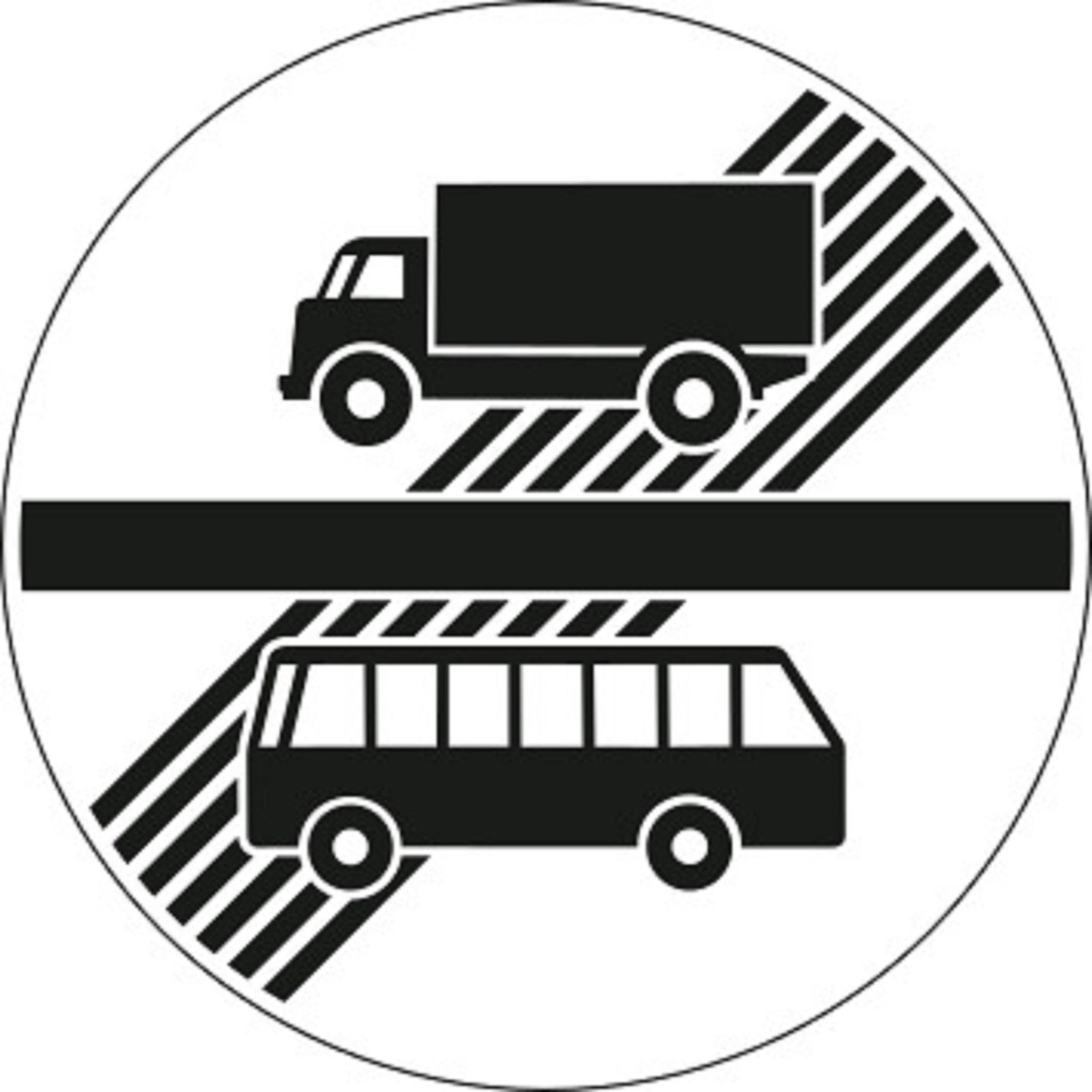 Ende des Teilfahrverbotes 2.56.1 Vorschriftssignale | R1, R2, R3 | SSV