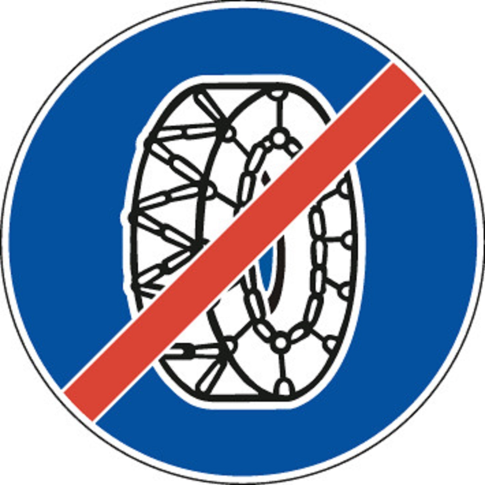 Ende des Schneeketten obligatoriums 2.57 Vorschriftssignale | R1, R2, R3 | SSV