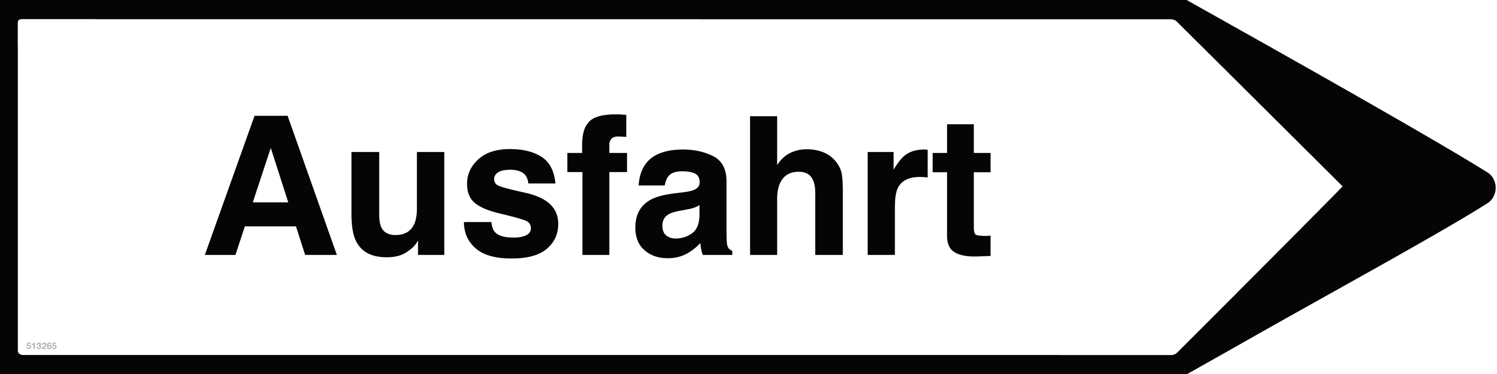 Rechtsweisend Ausfahrt, Schild