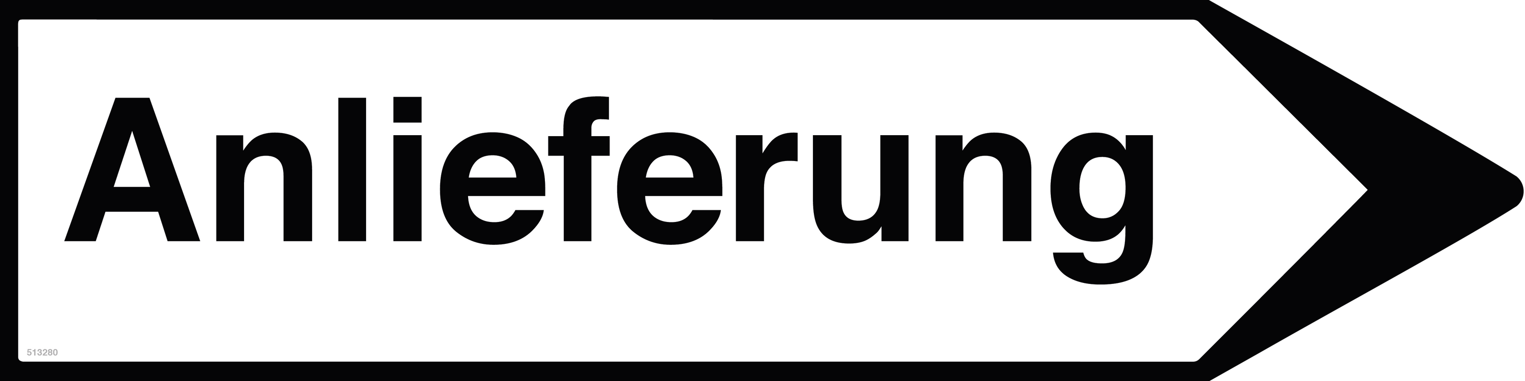 Rechtsweisend Anlieferung, Schild