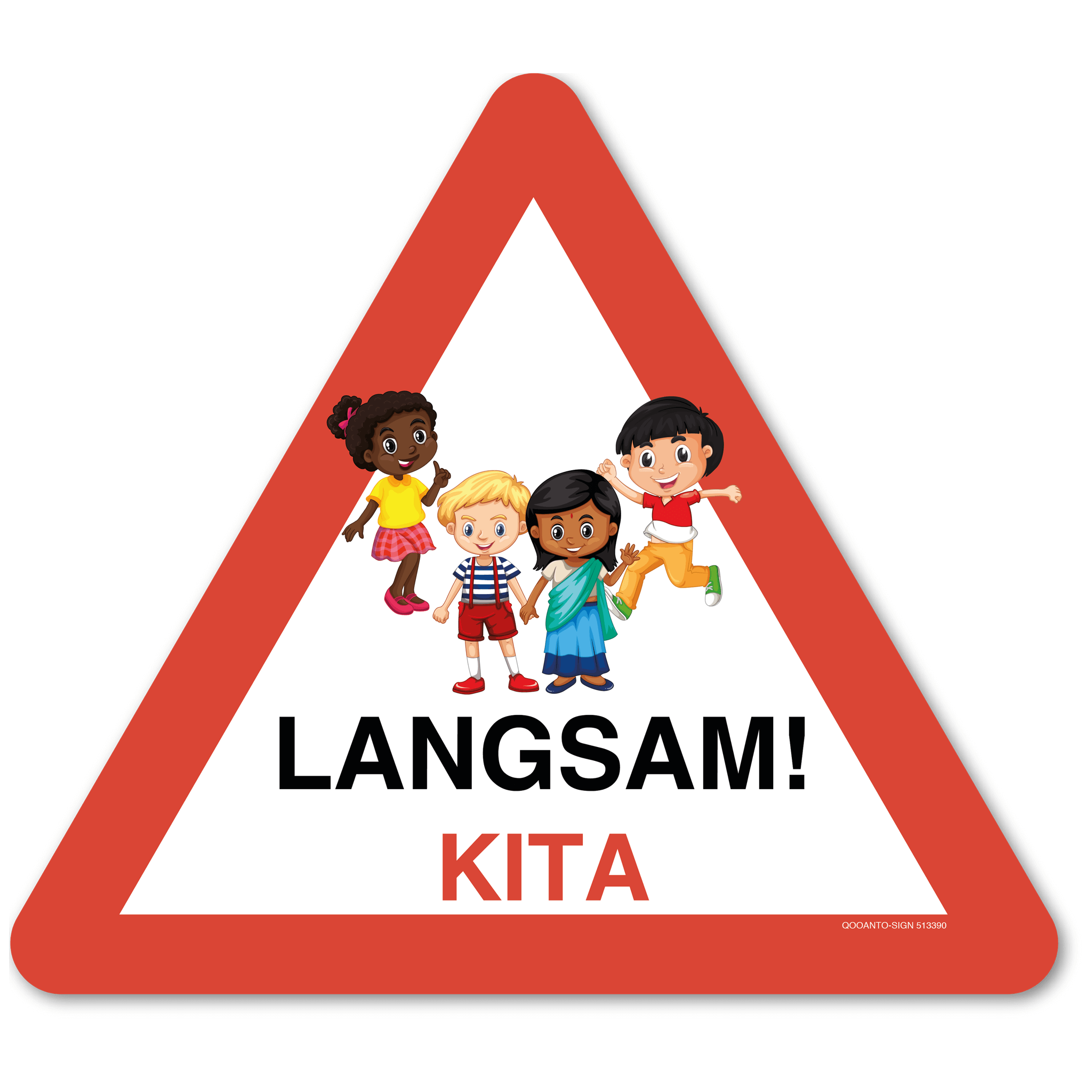 Warndreieck LANGSAM! Kita Mit Kinder, Schild