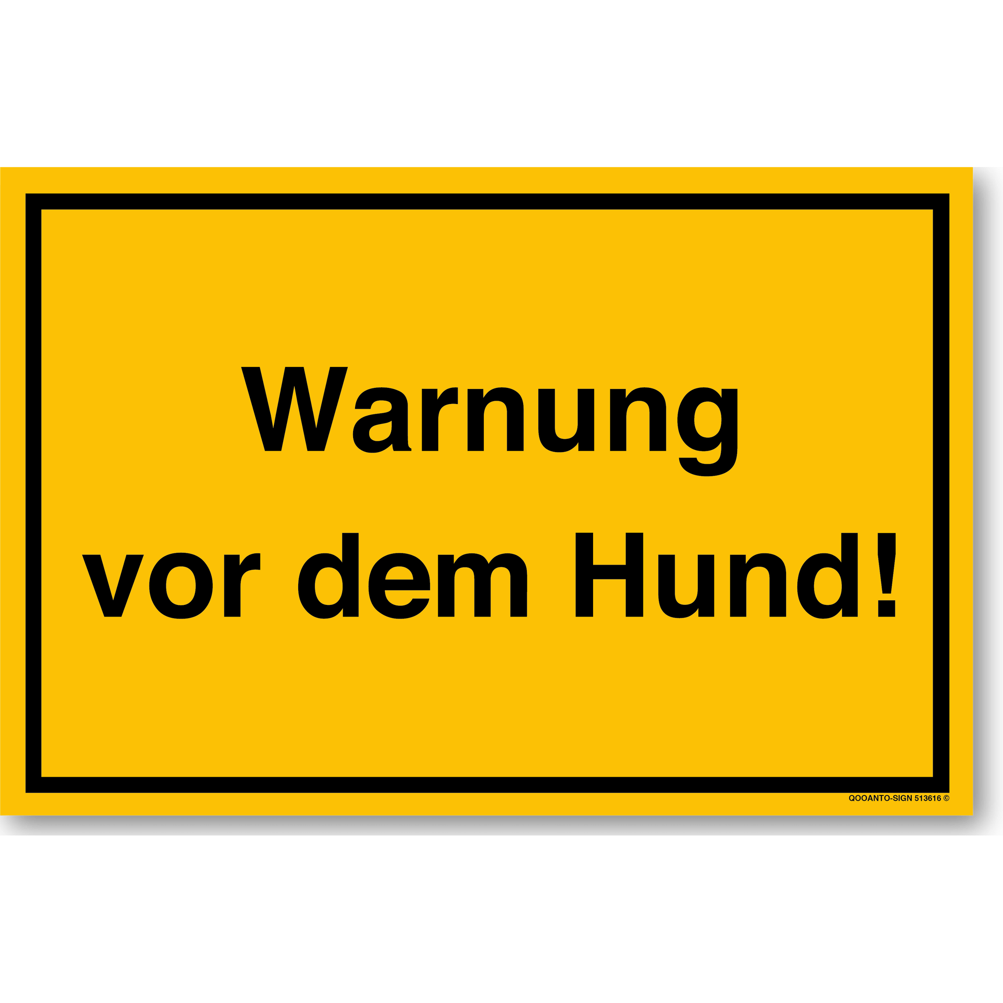 3 Stück Warnung Vor Dem Hund! Schild | Alu-Verbund | 20 x 13.3 cm | Gelb | Rechteck | Querformat