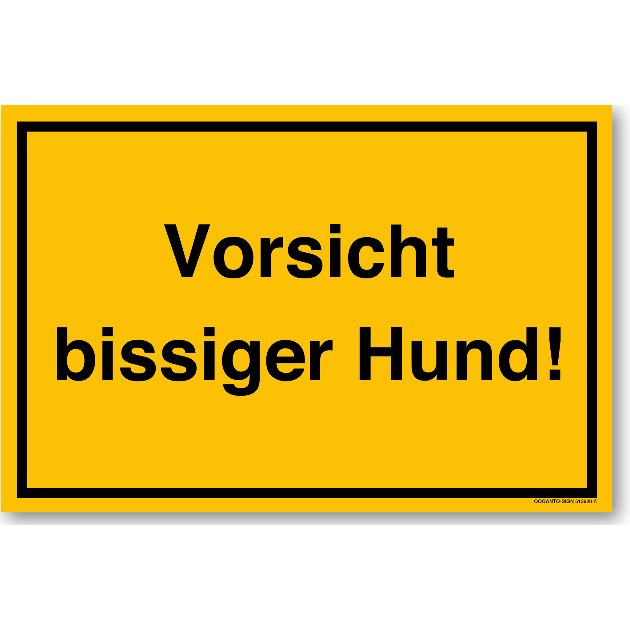Vorsicht bissiger Hund!, gelb, Schild oder Aufkleber