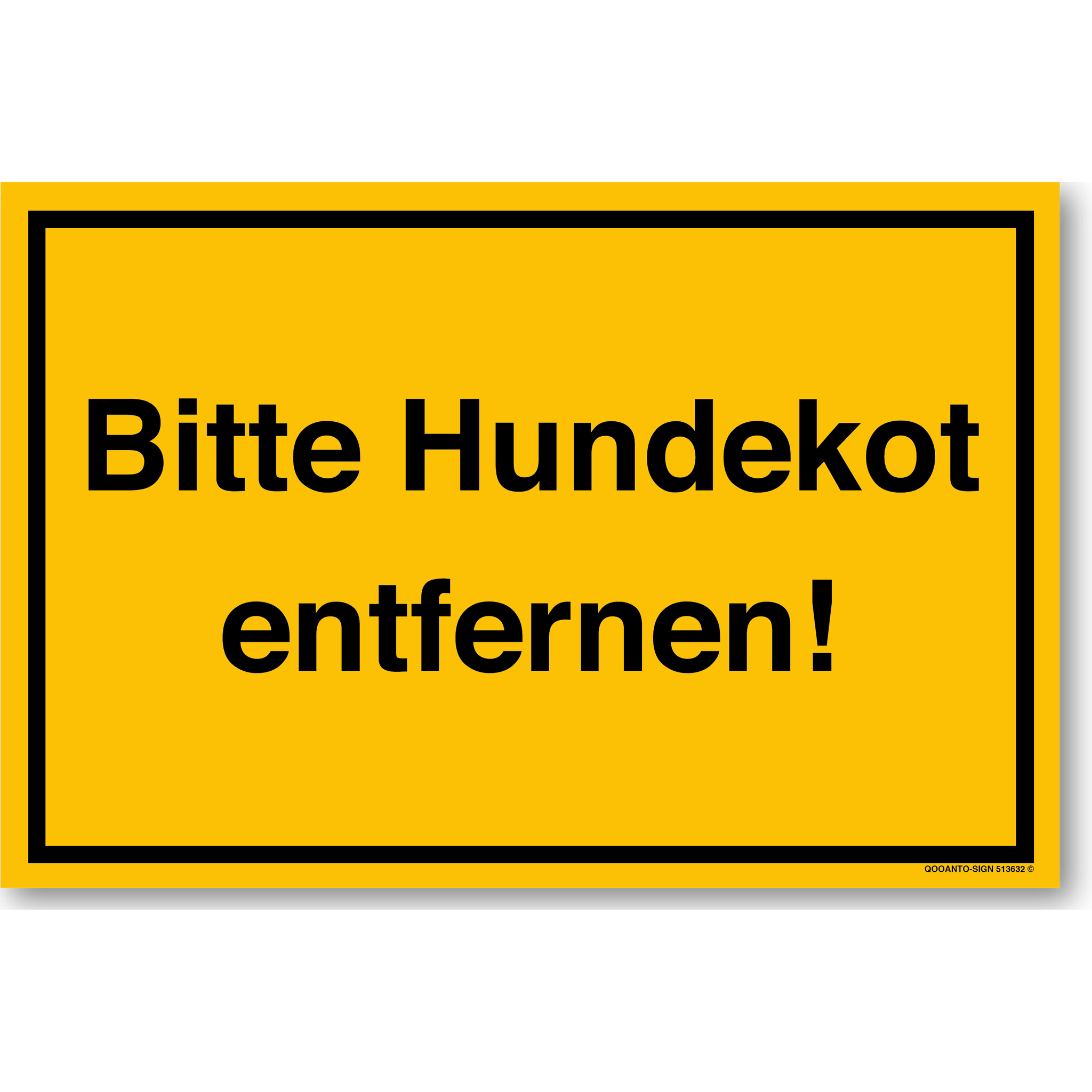 Bitte Hundekot entfernen!, gelb, Schild oder Aufkleber