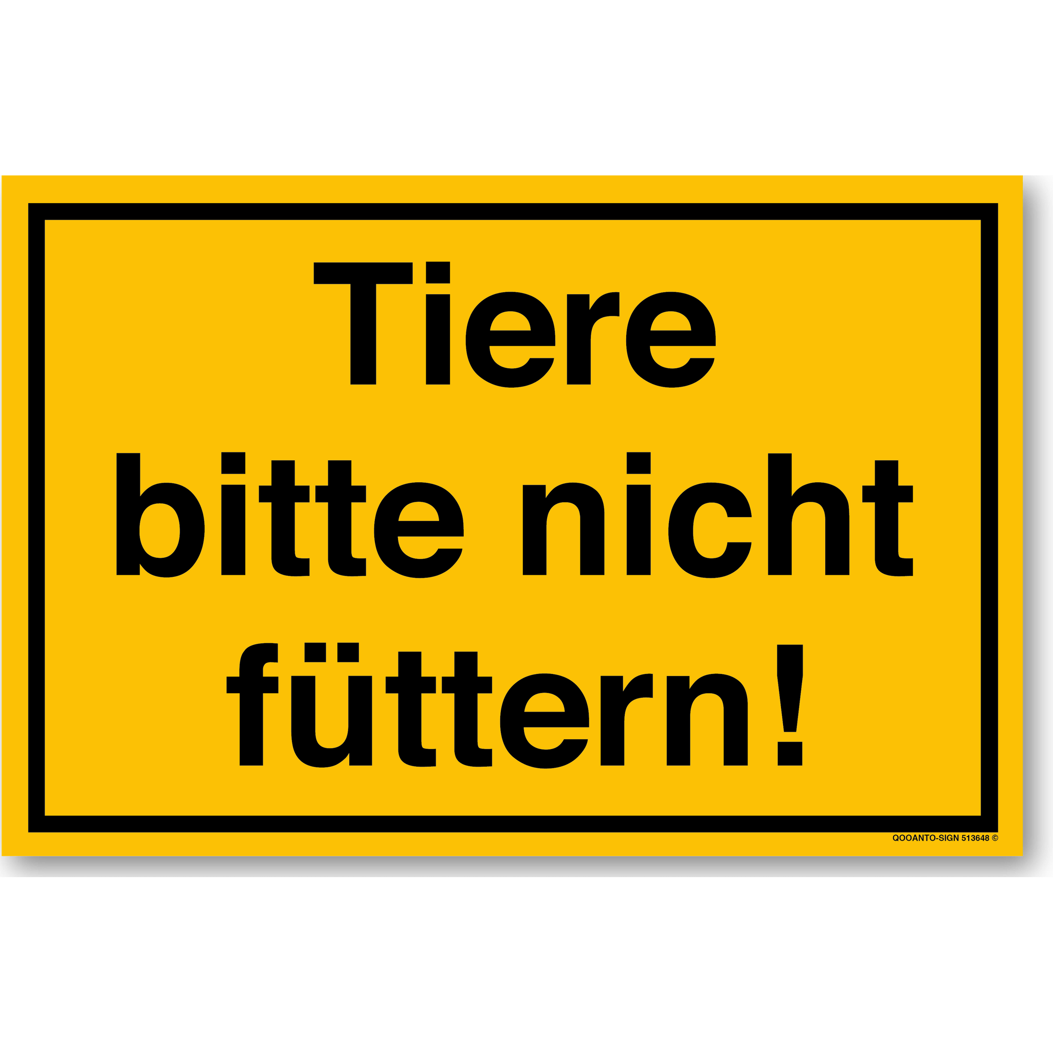Tiere bitte nicht füttern!, gelb, Schild oder Aufkleber