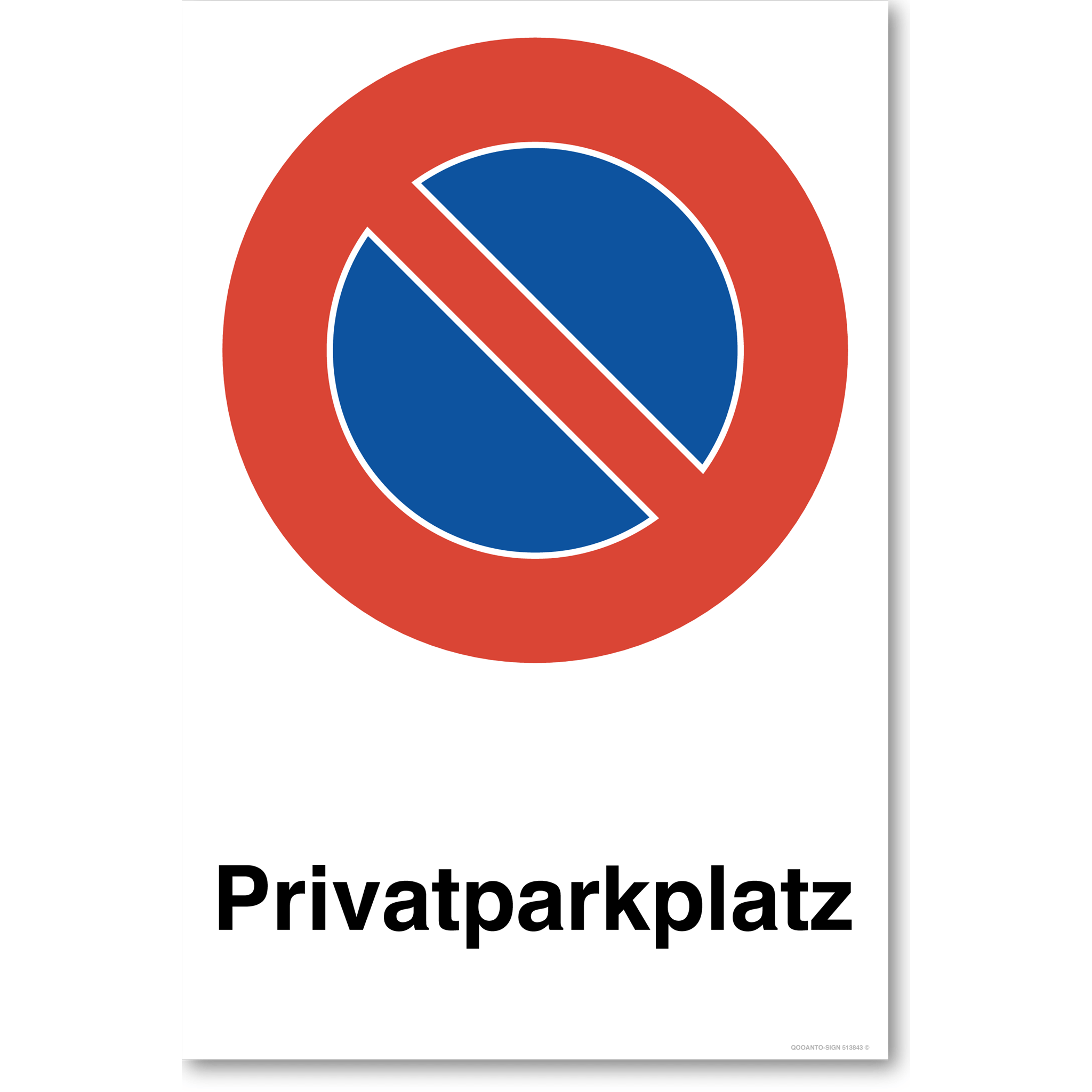 3 Stück Parkplatz Privatparkplatz Parkverbotsschild | Alu-Verbund | 13.3 x 20 cm | Weiss | Rechteck | Hochformat