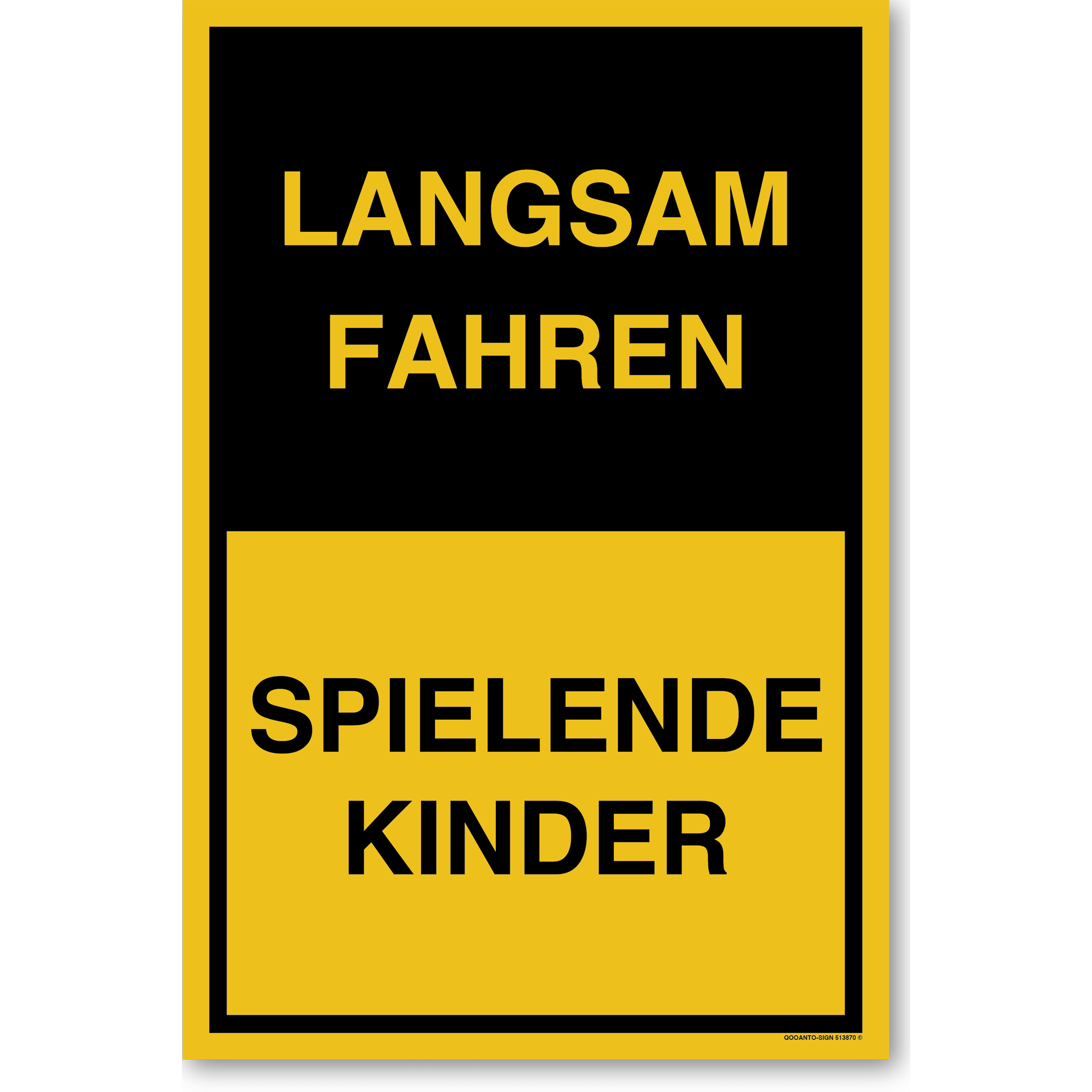 LANGSAM FAHREN - SPIELENDE KINDER, Schild oder Aufkleber