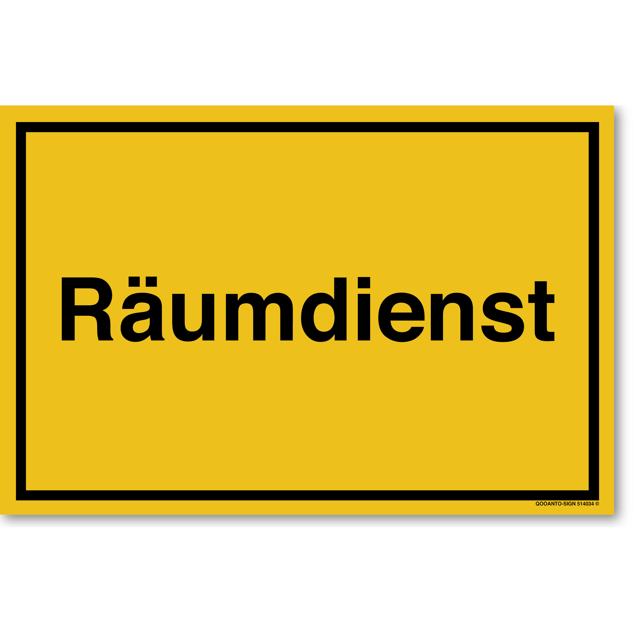 Räumdienst, gelb, Schild