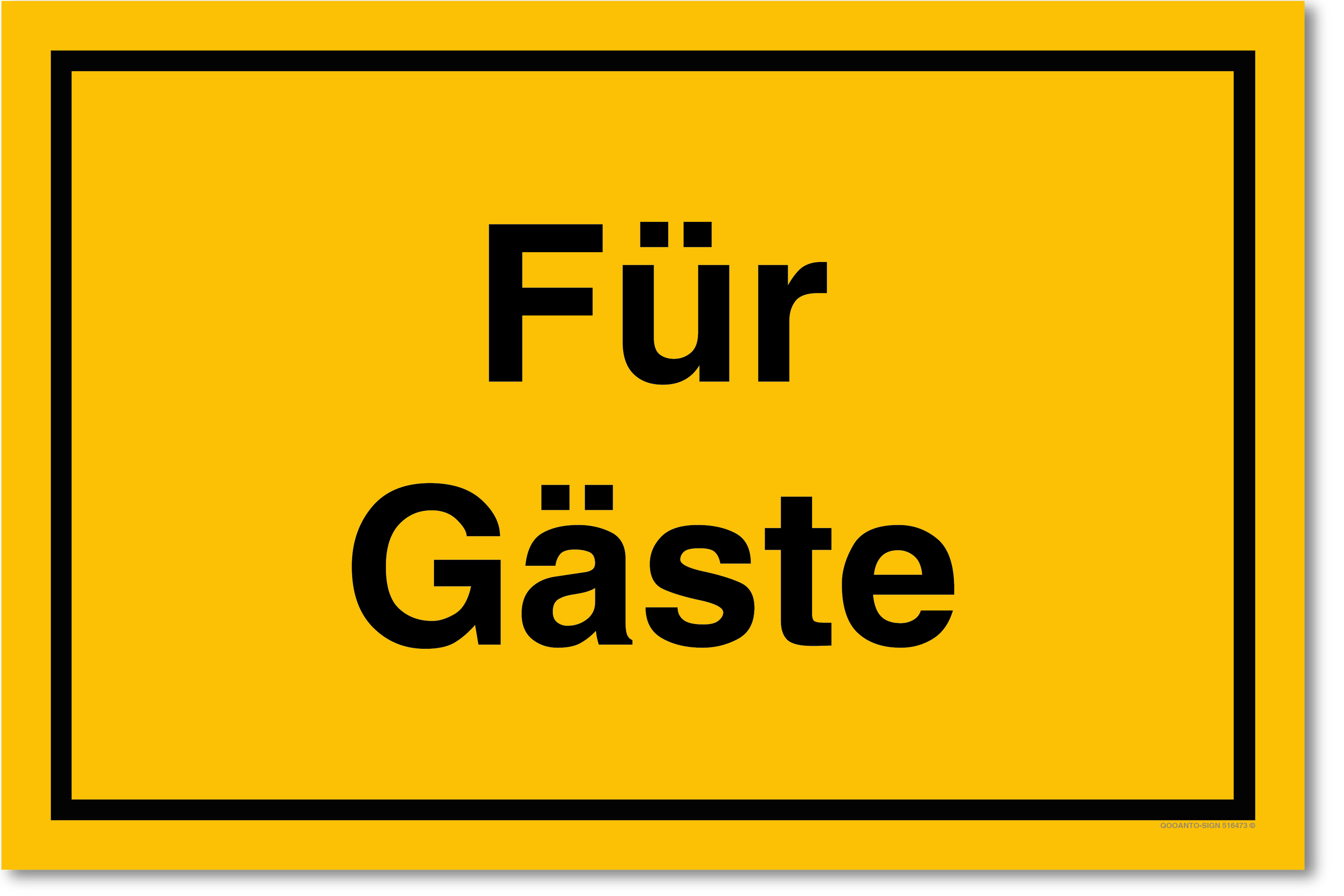 Für Gäste, gelb, Schild