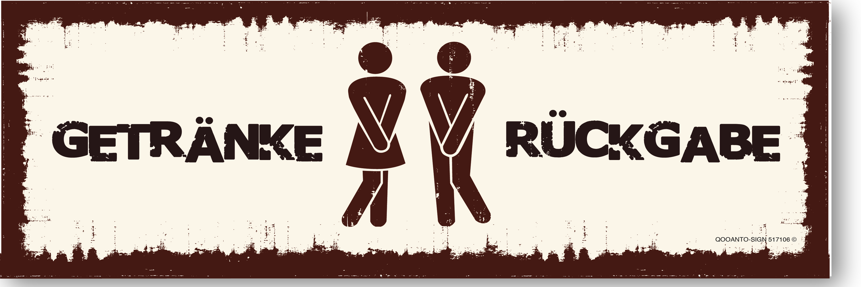 Getränkerückgabe, Schild