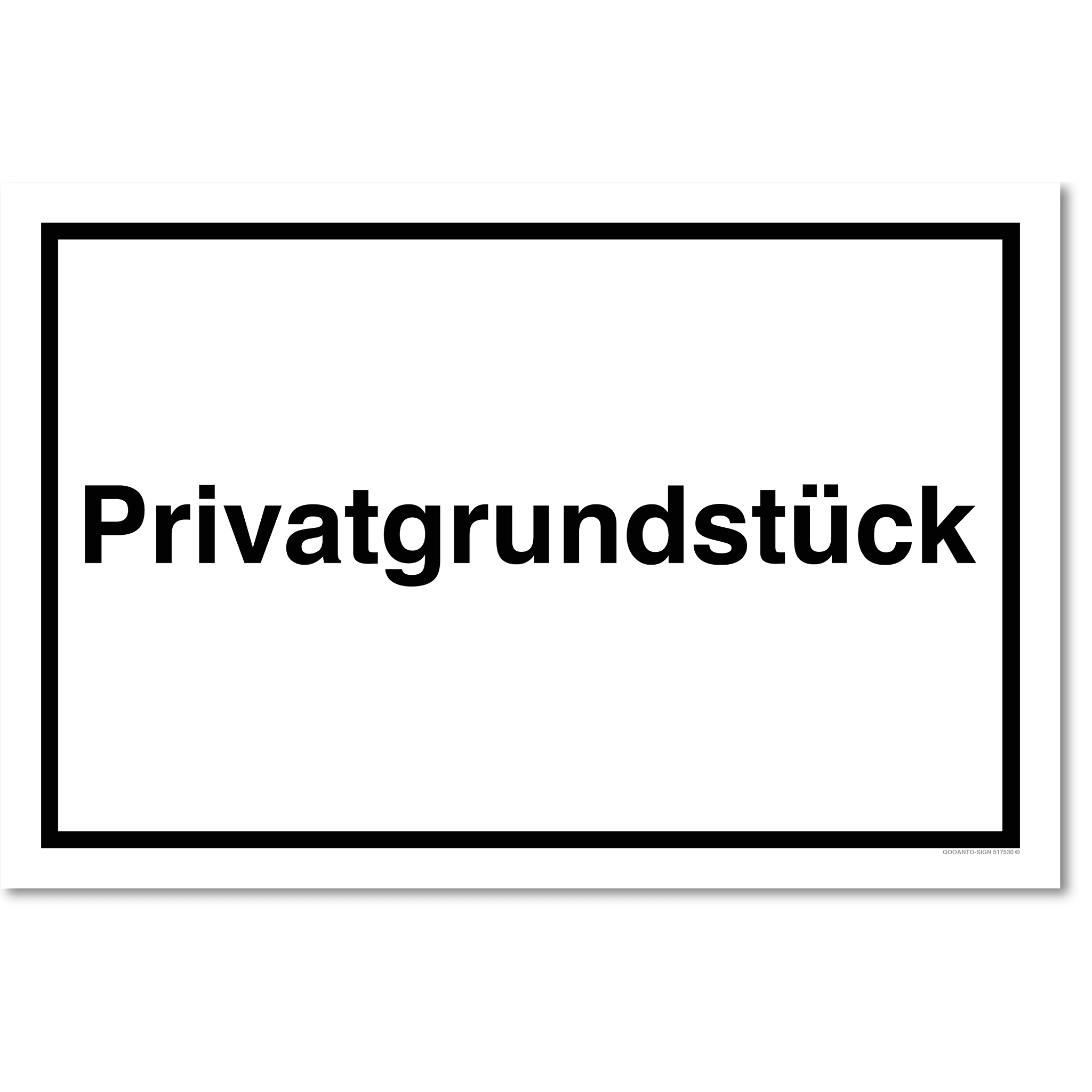 Privatgrundstück, weiss, Schild oder Aufkleber