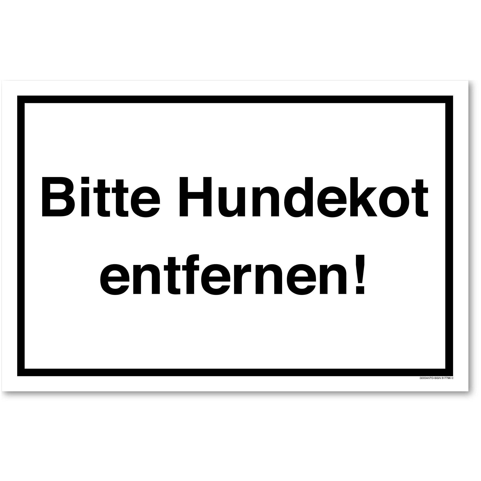 Bitte Hundekot entfernen!, weiss, Schild oder Aufkleber