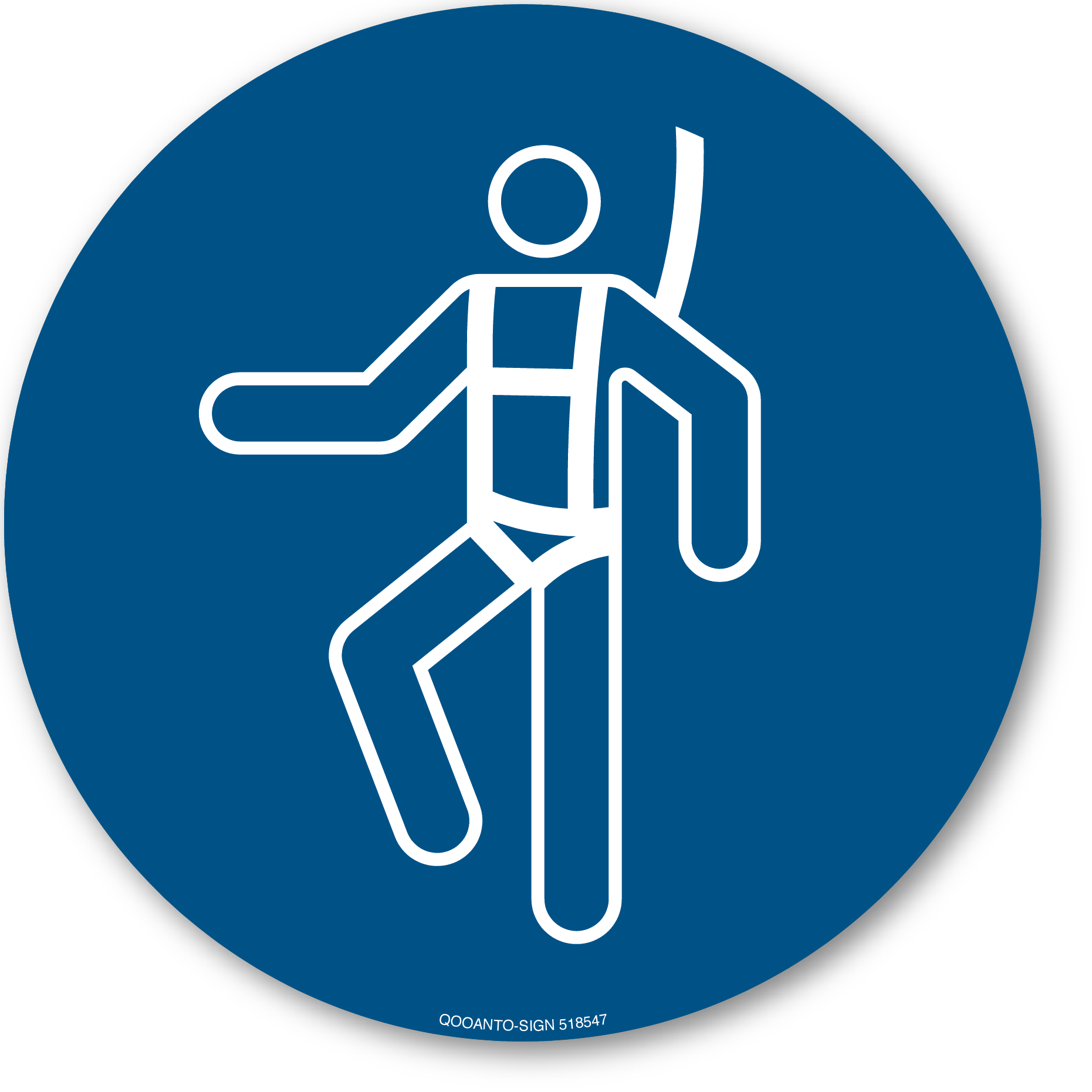 Auffanggurt benutzen, Schild oder Aufkleber