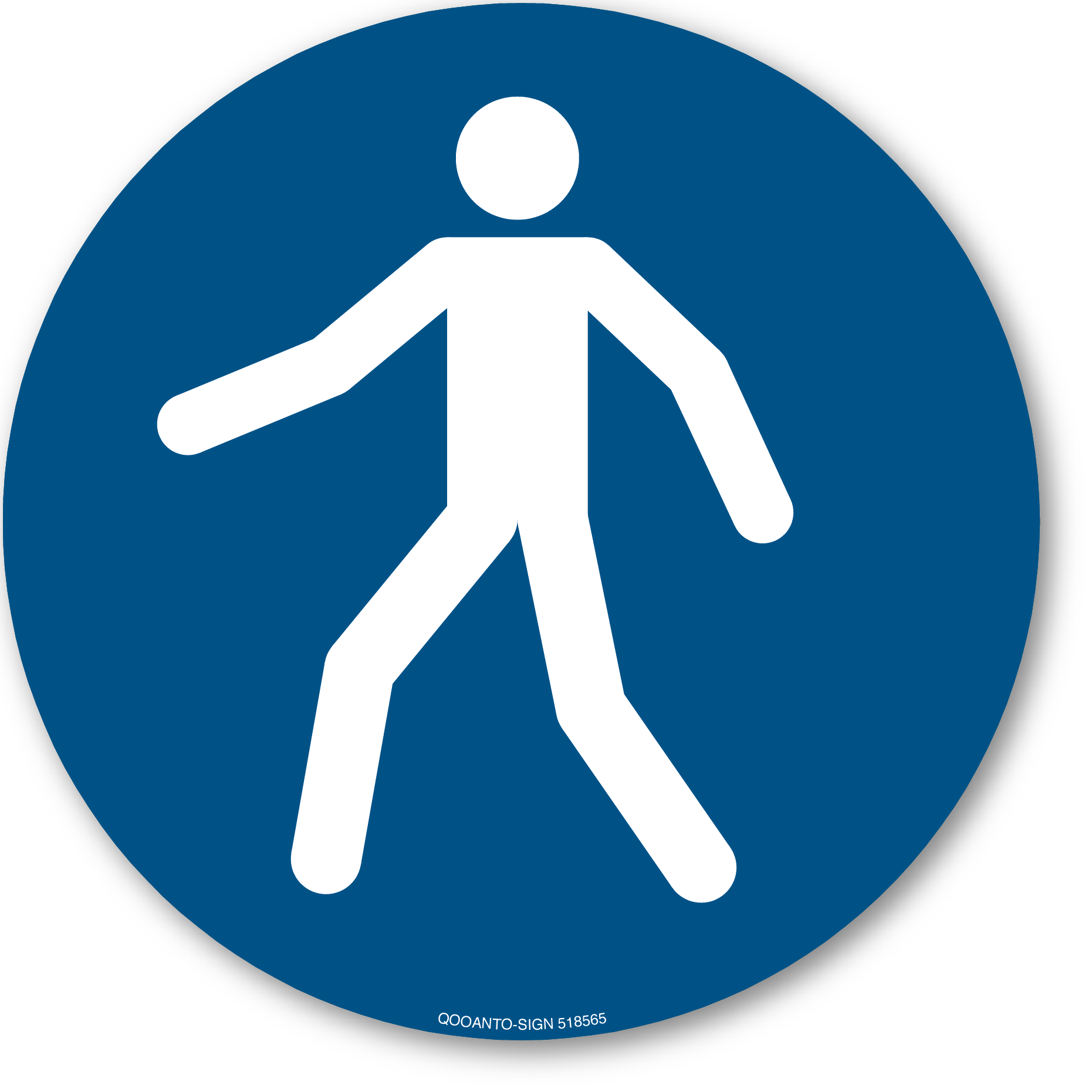 Fußgängerweg benutzen, Schild oder Aufkleber