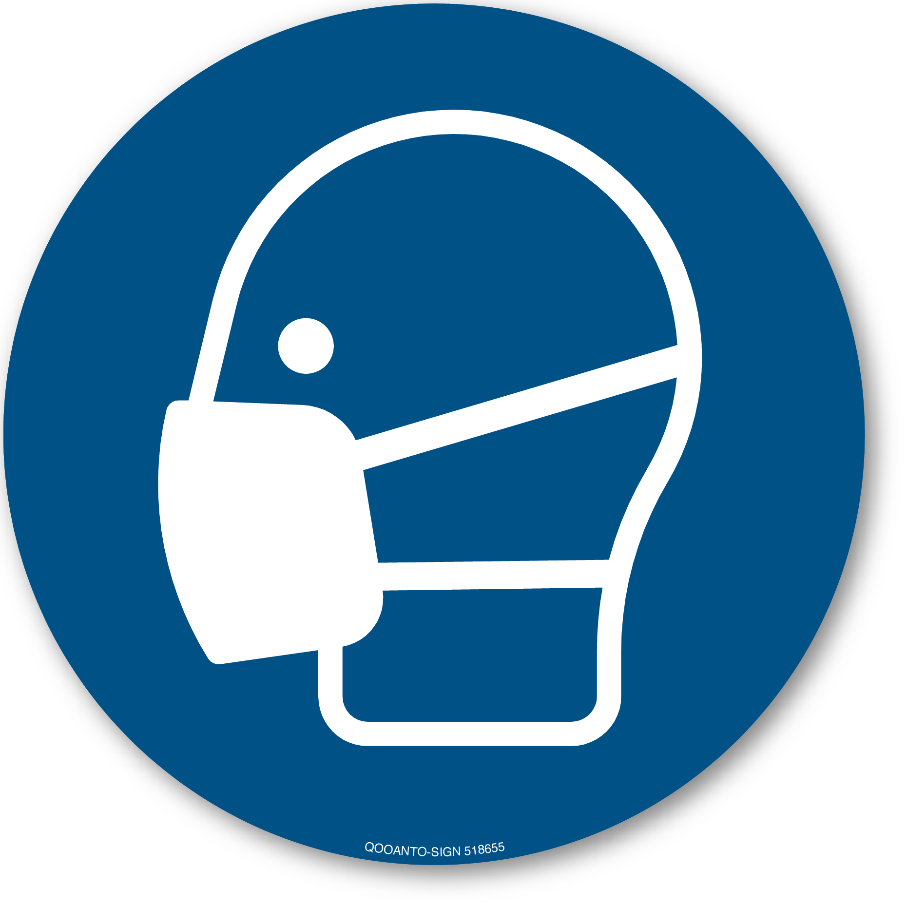 Maske benutzen, Schild oder Aufkleber