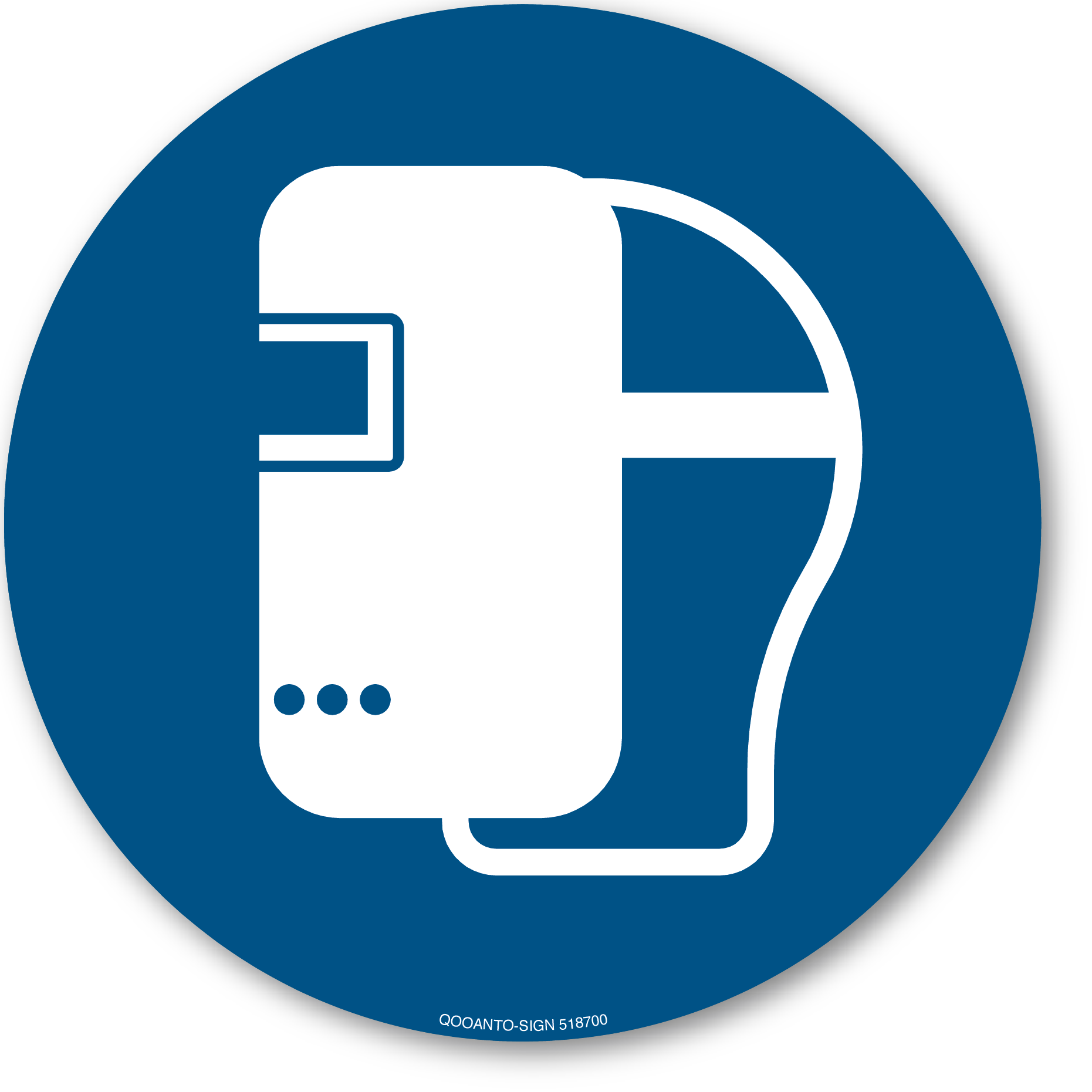 Schweißmaske benutzen, Schild oder Aufkleber