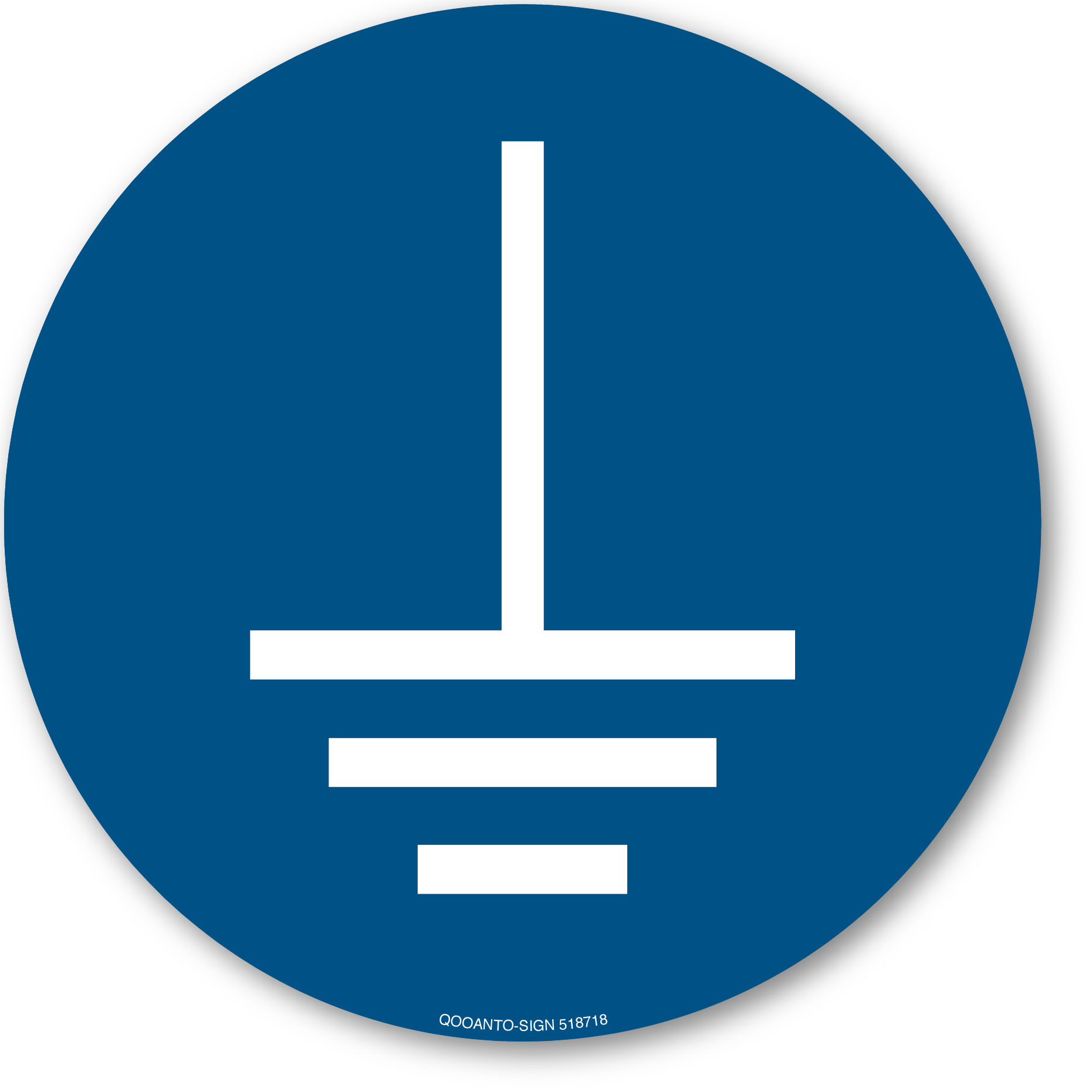 Vor Benutzung erden, Schild oder Aufkleber