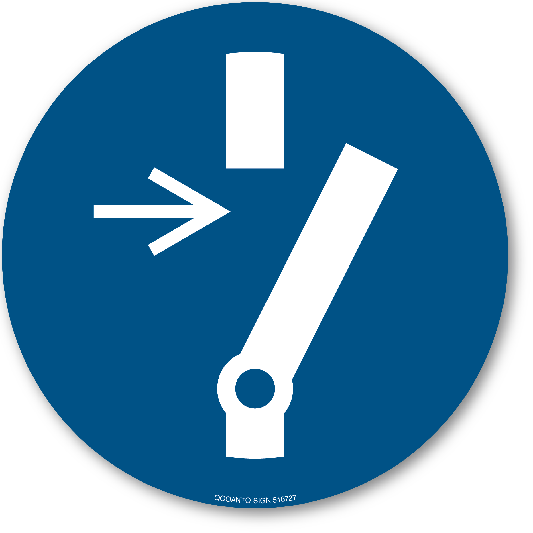 Vor Wartung oder Reparatur freischalten, Schild oder Aufkleber