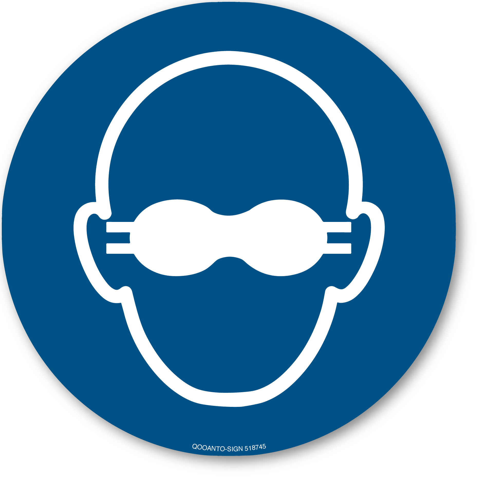 Weitgehend lichtundurchlässigen Augenschutz benutzen, Schild oder Aufkleber