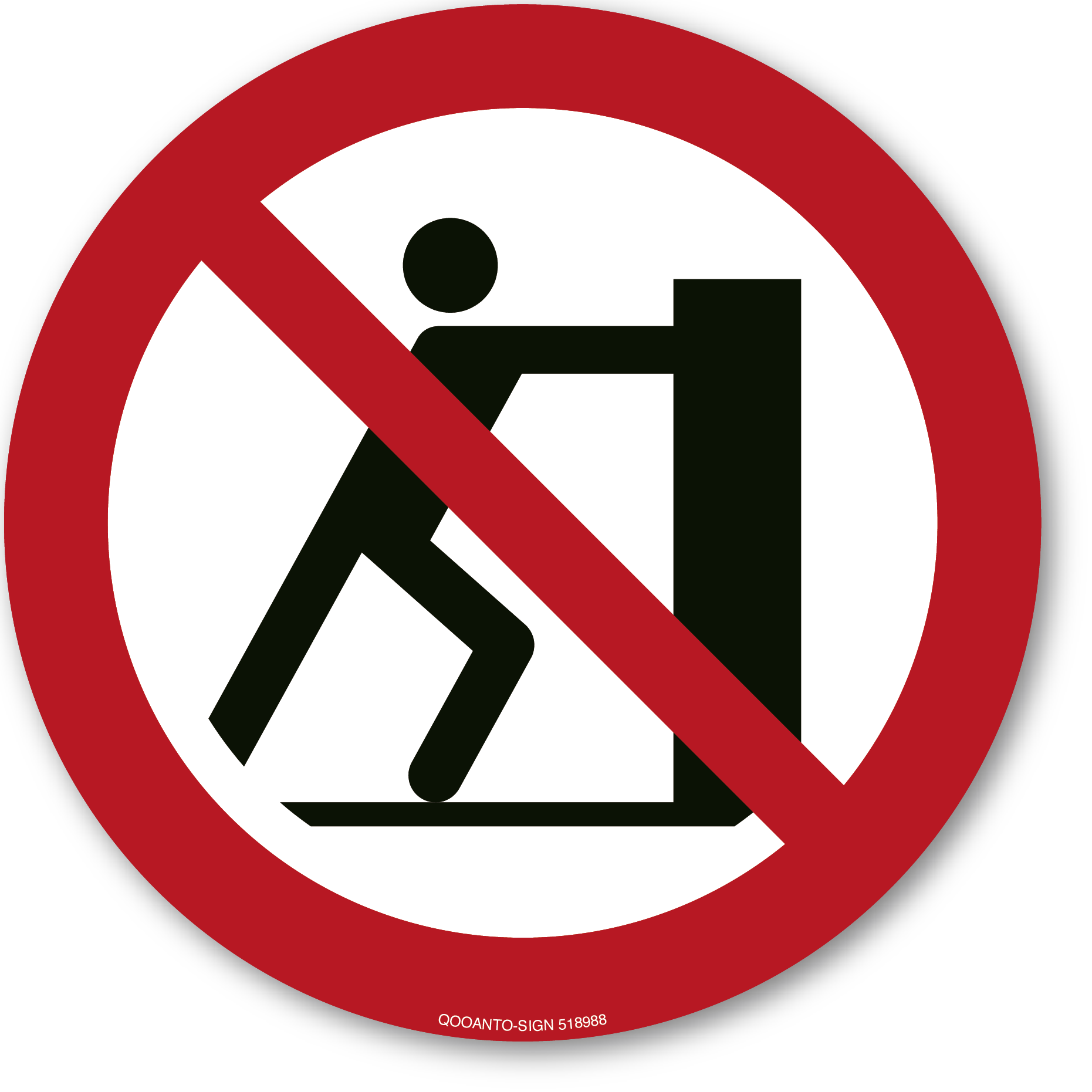 Schieben verboten, Schild oder Aufkleber