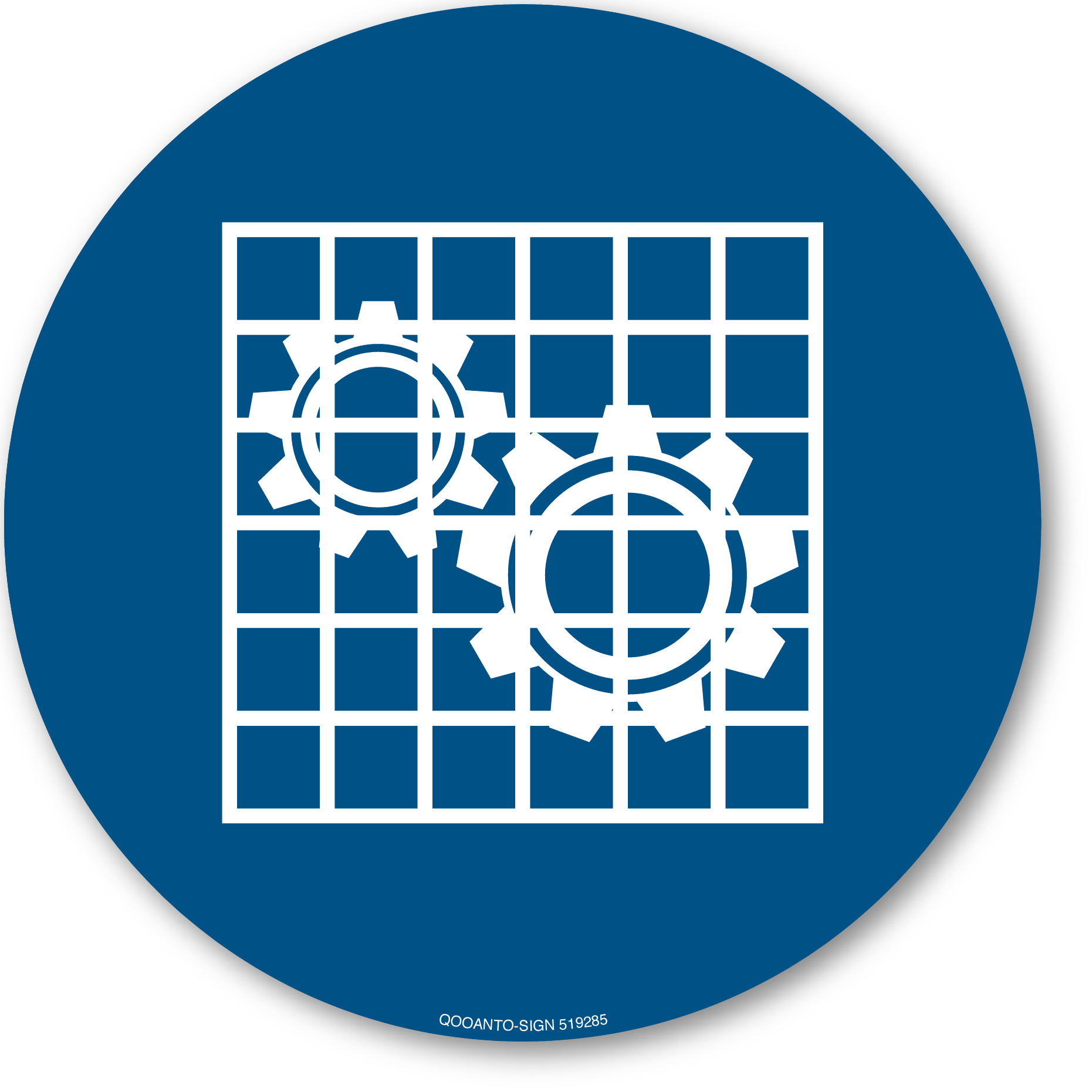 Absperrung prüfen, Schild oder Aufkleber