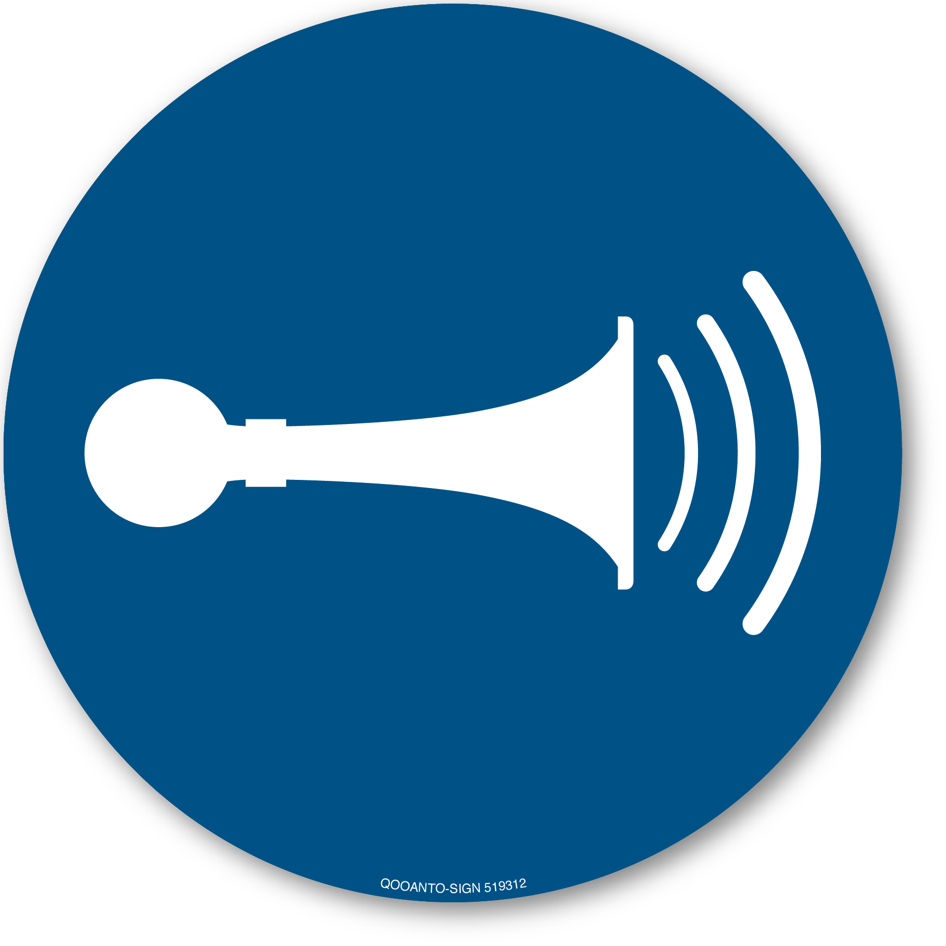 Hupen, Schild oder Aufkleber