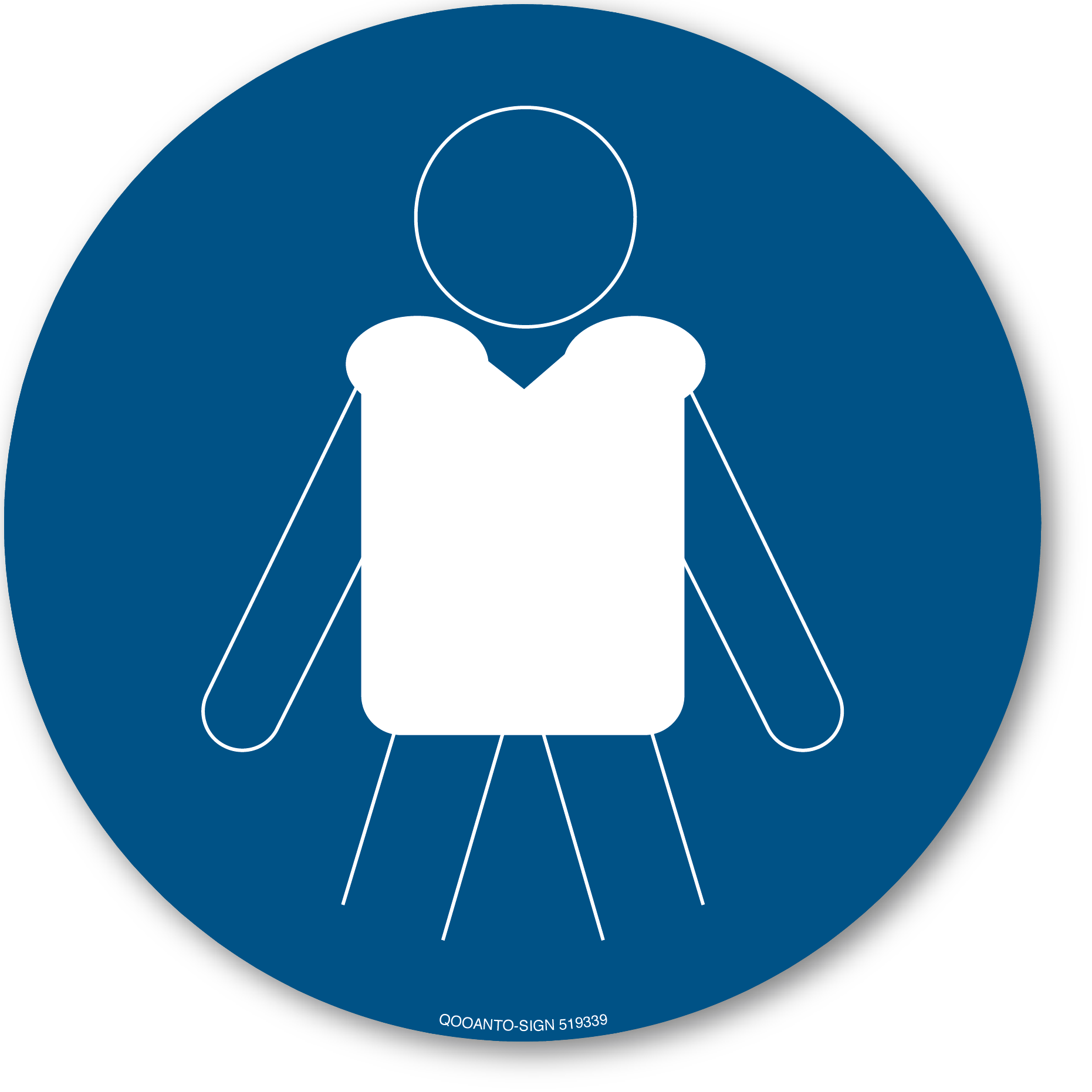 Rettungsweste benutzen, Schild oder Aufkleber