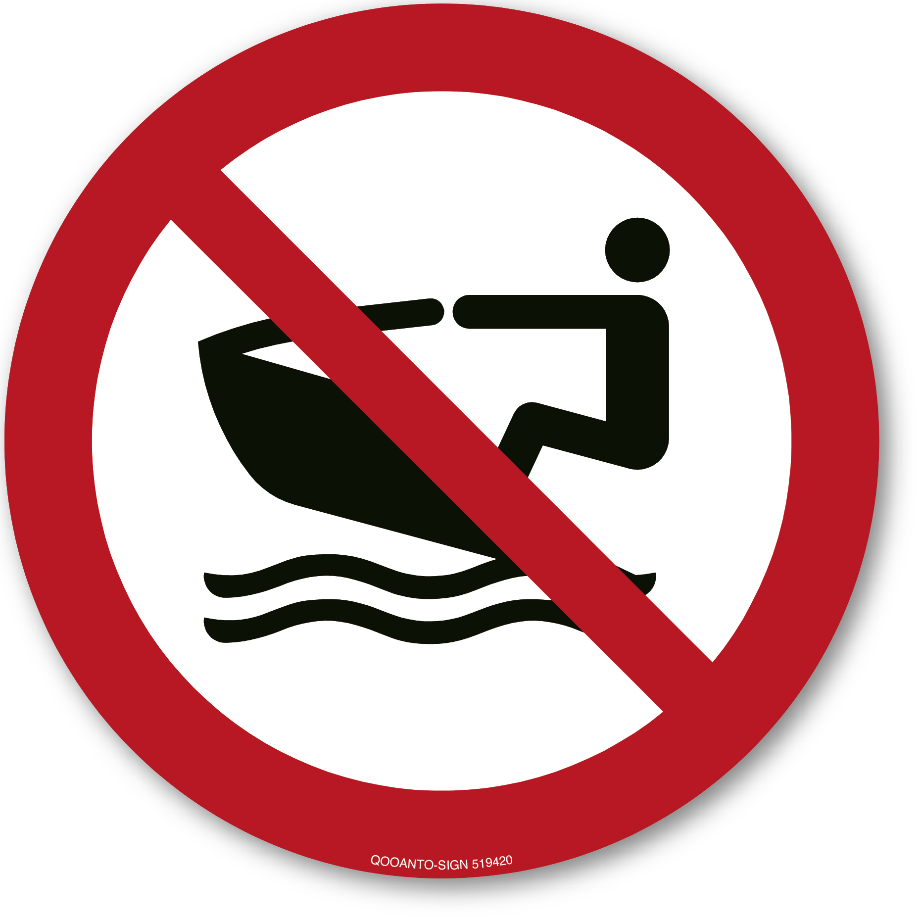 Jet-Ski verboten, Schild oder Aufkleber