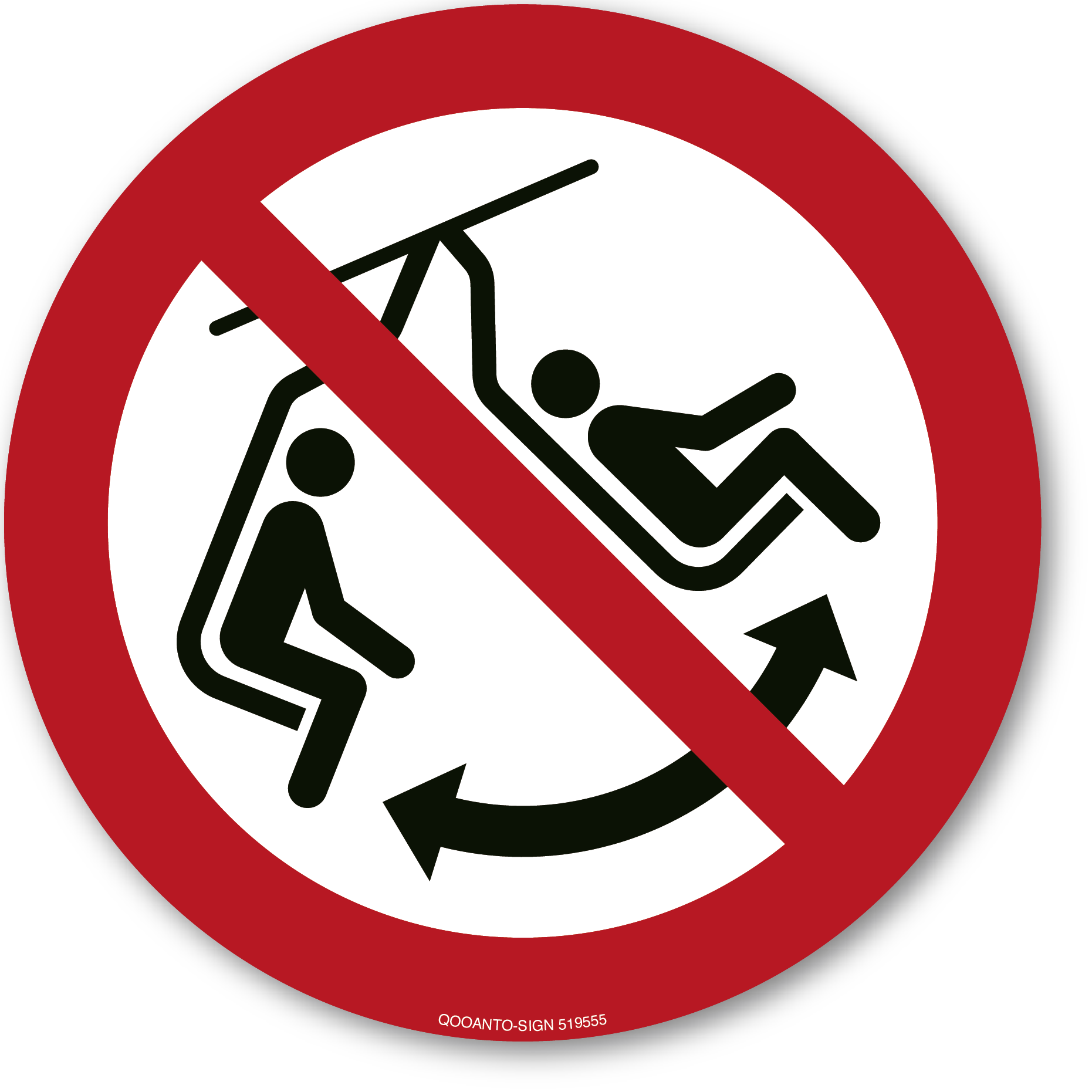 Schaukeln im Sessel verboten, Schild oder Aufkleber