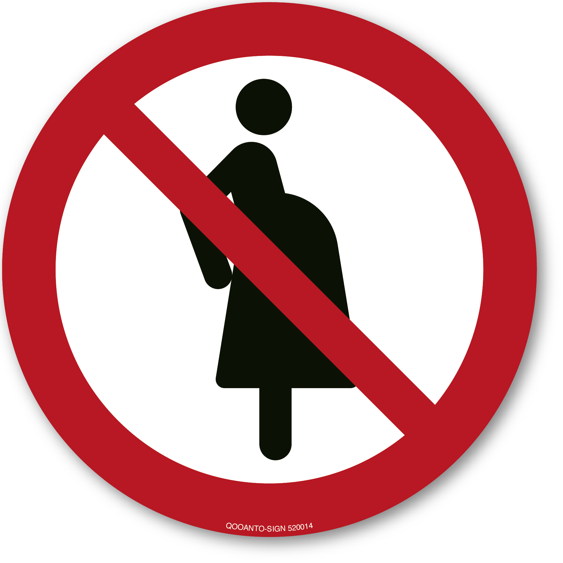 Für schwangere Frauen verboten, Schild oder Aufkleber