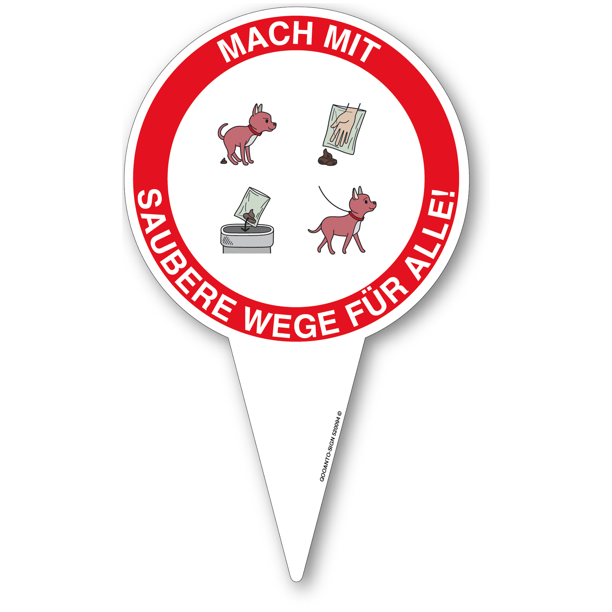 Mach mit - Saubere Wege für alle!, Schild