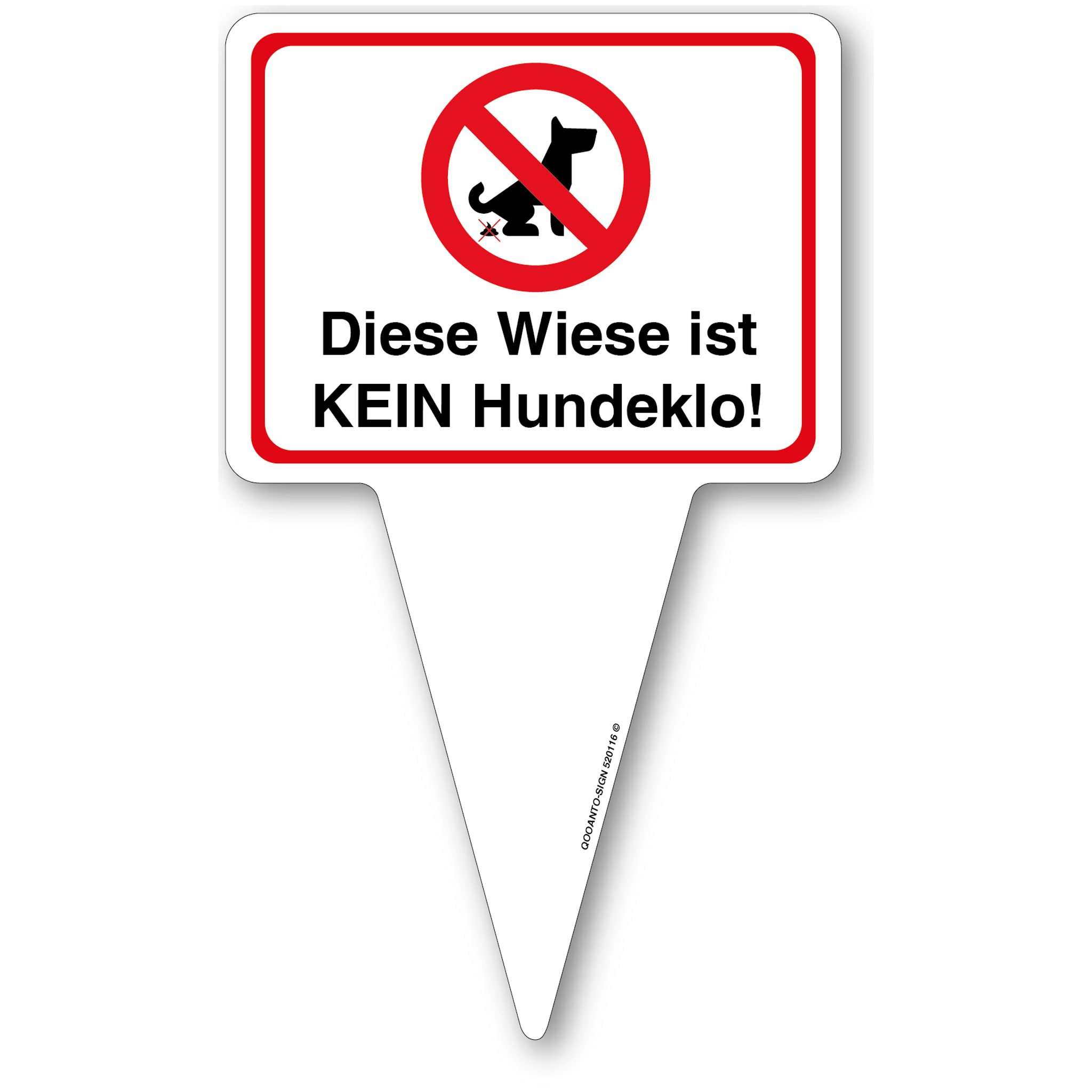 Diese Wiese ist kein Hundeklo!, Schild