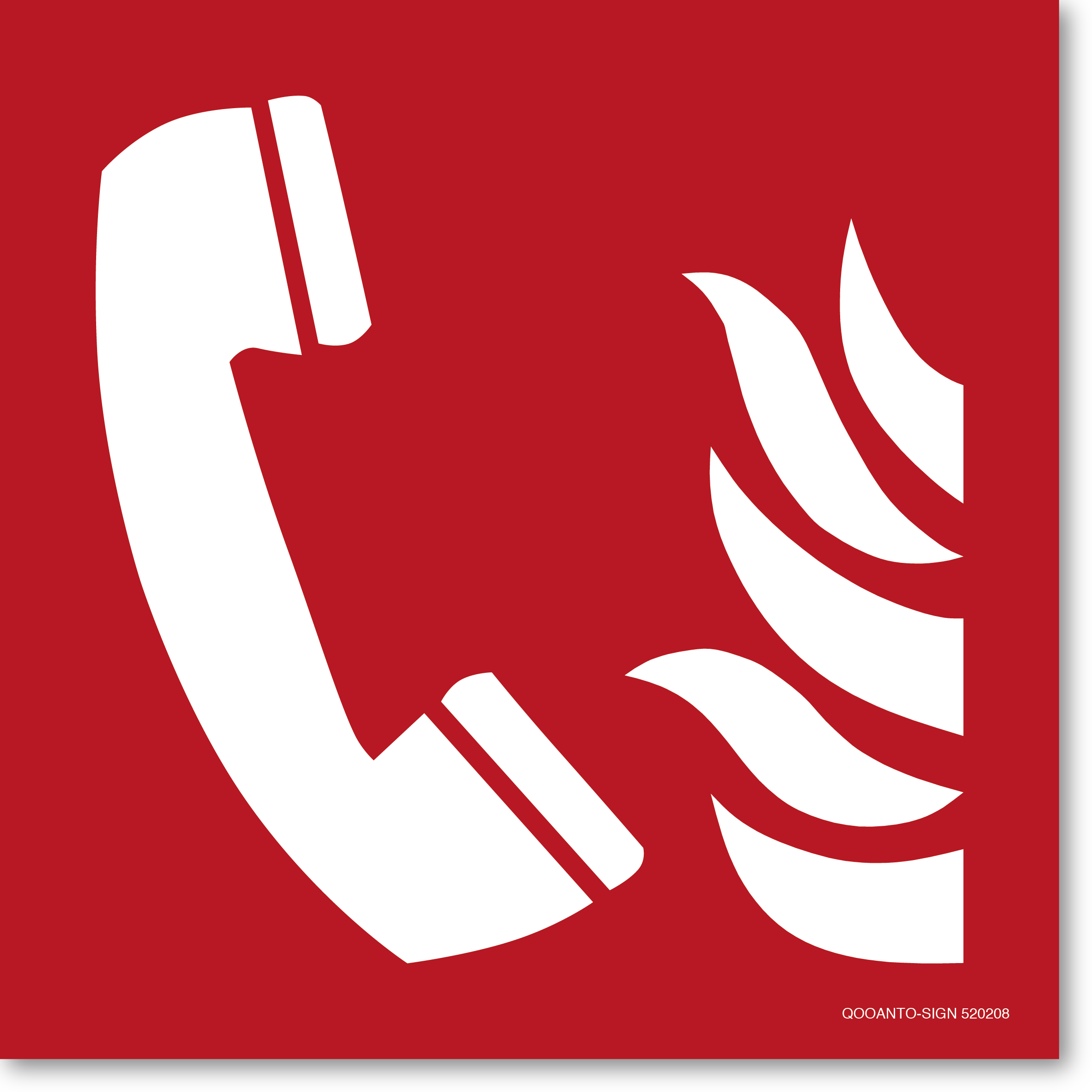 Brandmeldetelefon, Schild oder Aufkleber