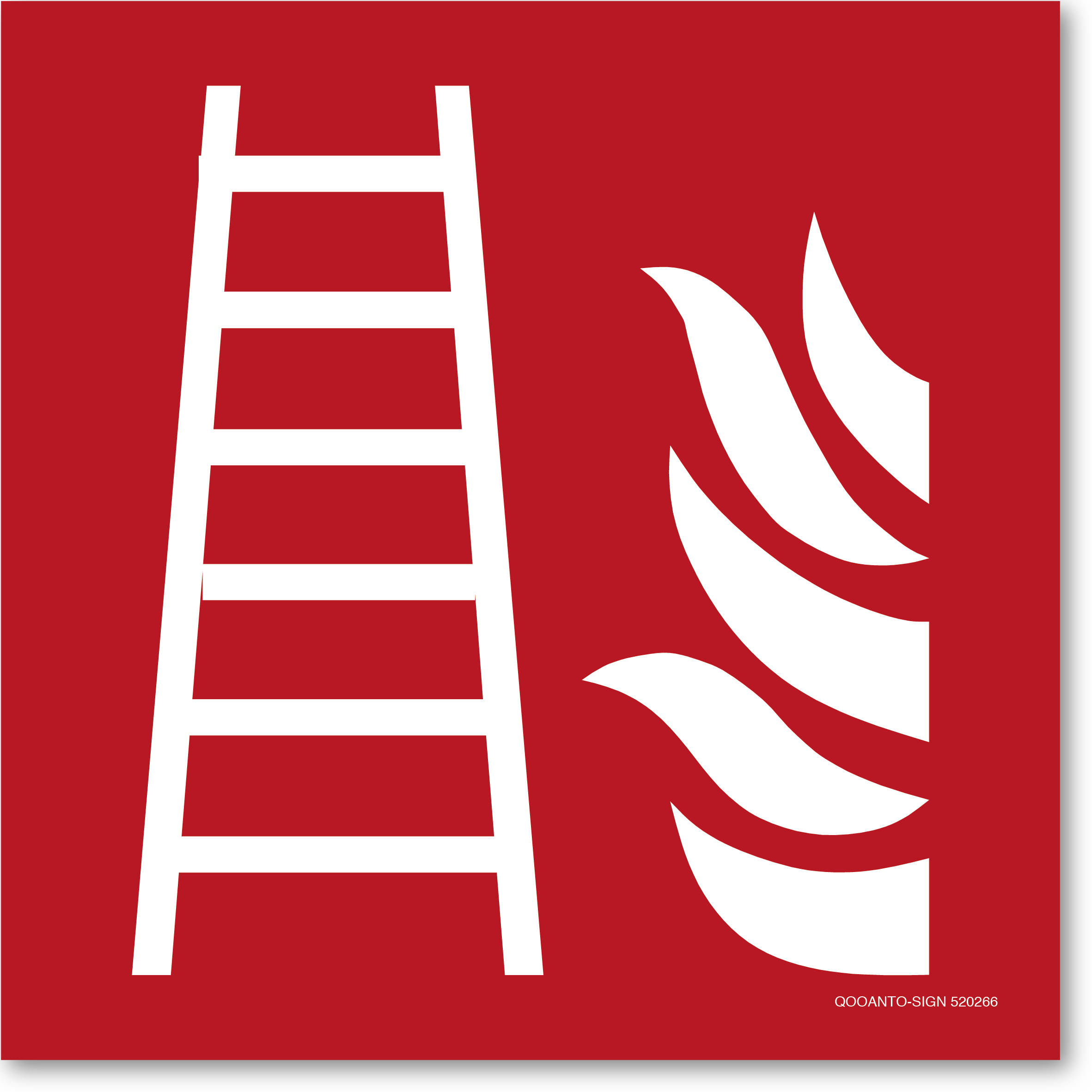 Feuerleiter, Schild oder Aufkleber